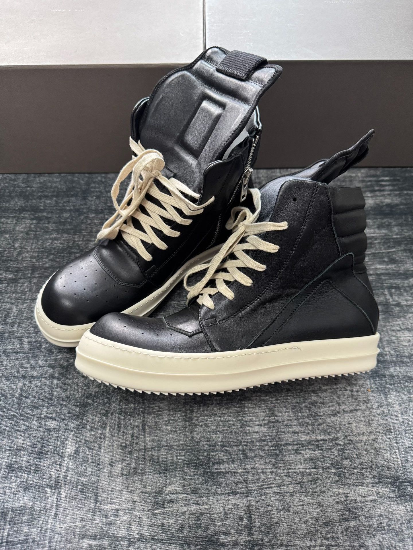 Rick Owens Rick Owens Leather Pink Hitop Sneakers 40 Men Size US 7.5 / EU 40-41 - 1 Thumbnail