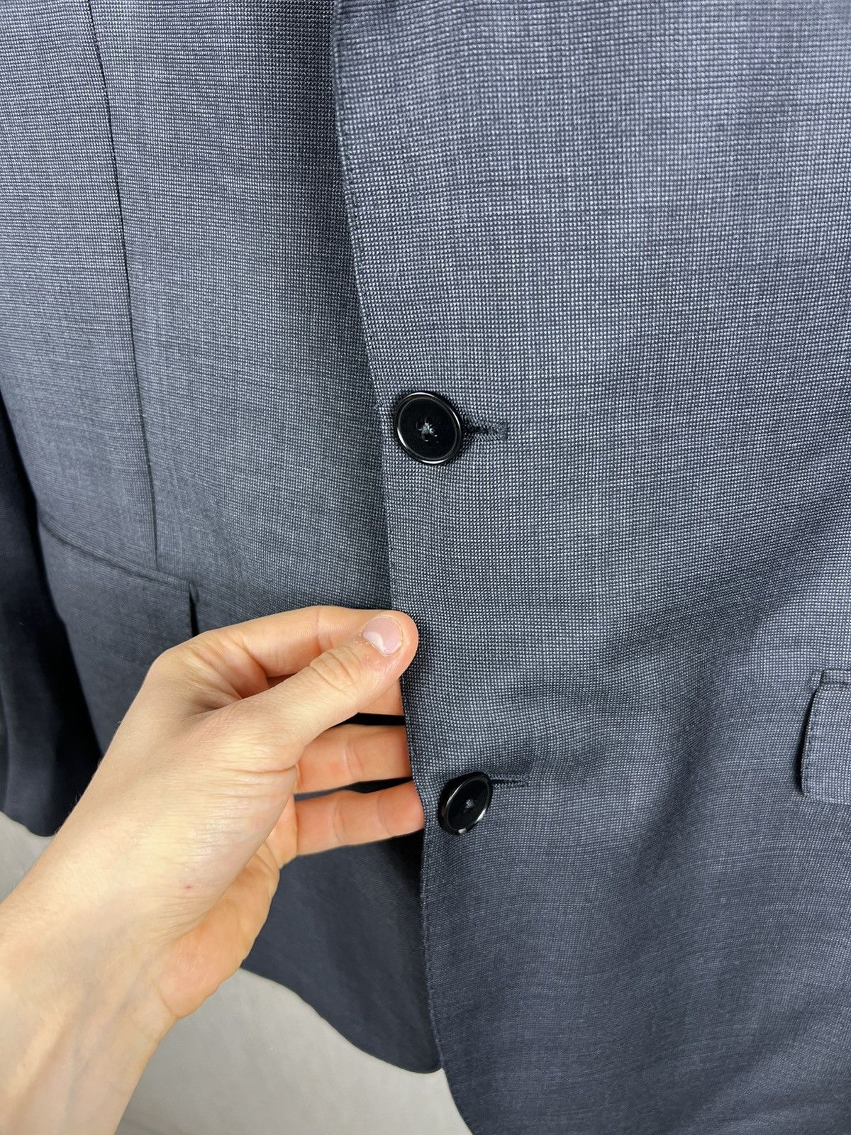 Ermenegildo Zegna Ermenegildo Zegna trofeo wool suit blazer jacket dark grey Size 44R - 16 Thumbnail