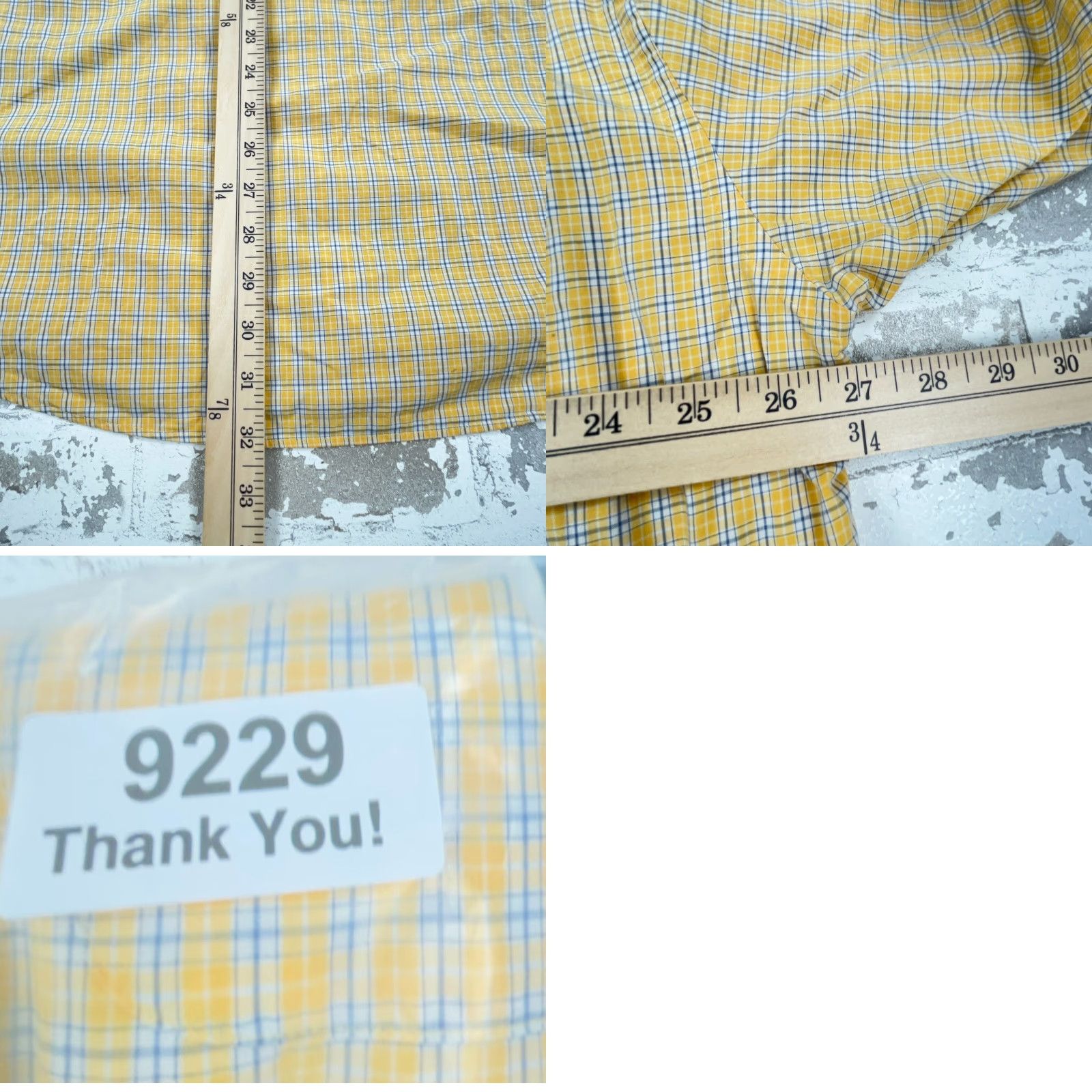 Brooks Brothers Brooks Brothers Shirt Men XL Yellow Blue Plaid Button-Up Casual Dress 346 Poplin Size 46R - 8 Thumbnail