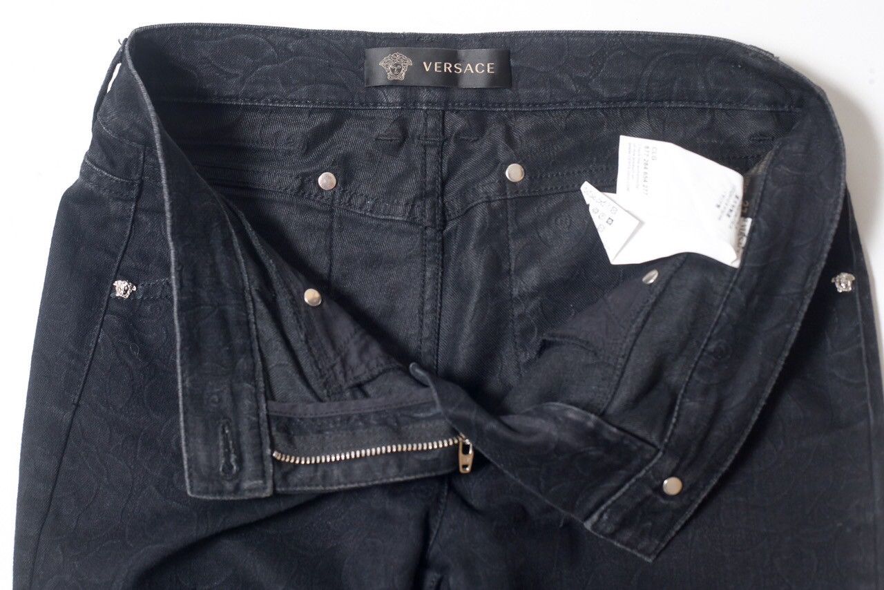 Versace versace women's floral print stretch jeans Size 27" / US 4 / IT 40 - 6 Thumbnail