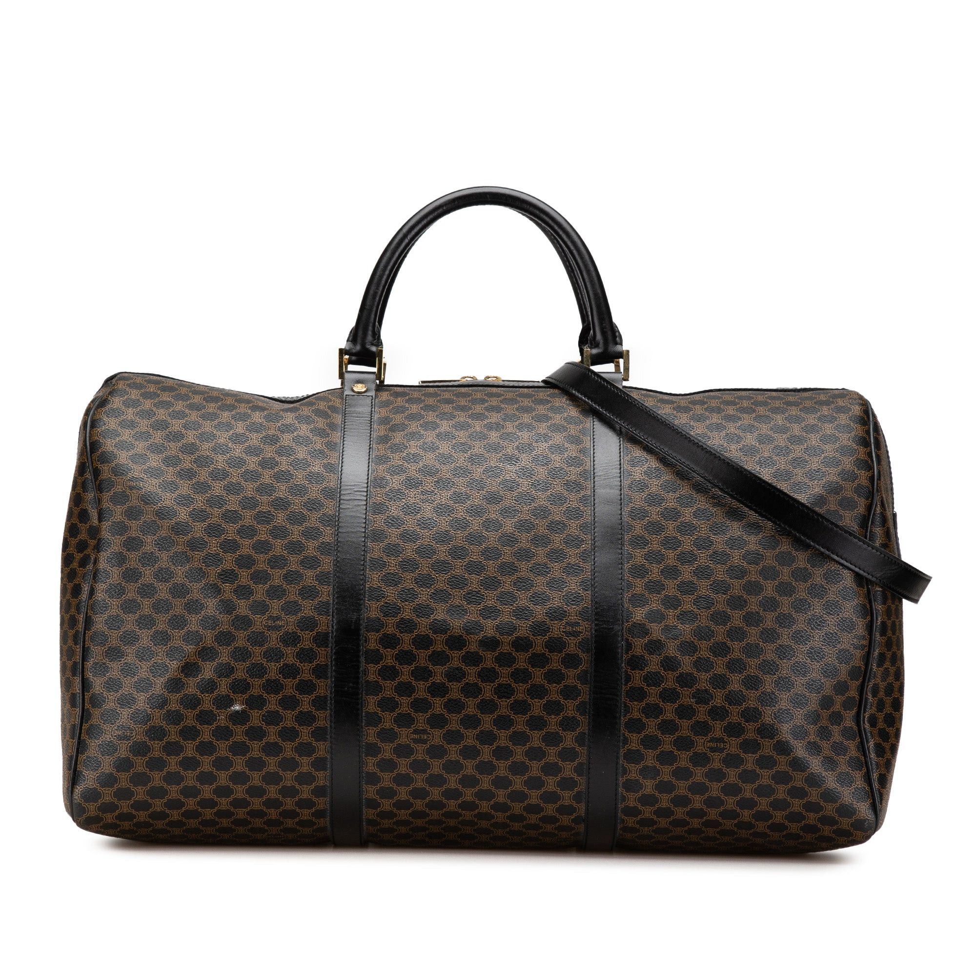 Celine Celine Macadam Coated Canvas Travel Bag Brown Size ONE SIZE - 1 Thumbnail