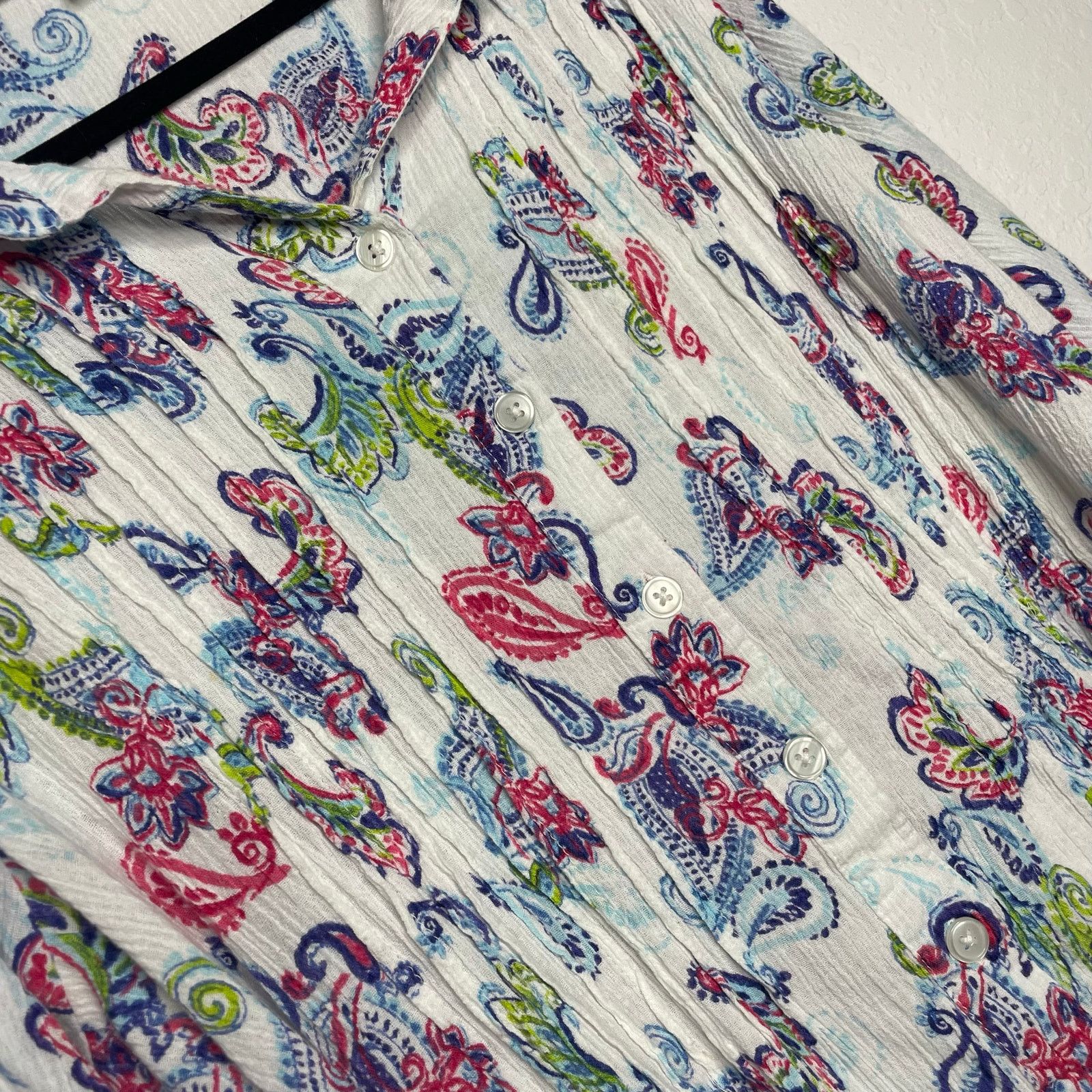 Other Woman Within Paisley Cotton Blouse Size XXL / US 16-18 / IT 52-54 - 4 Thumbnail