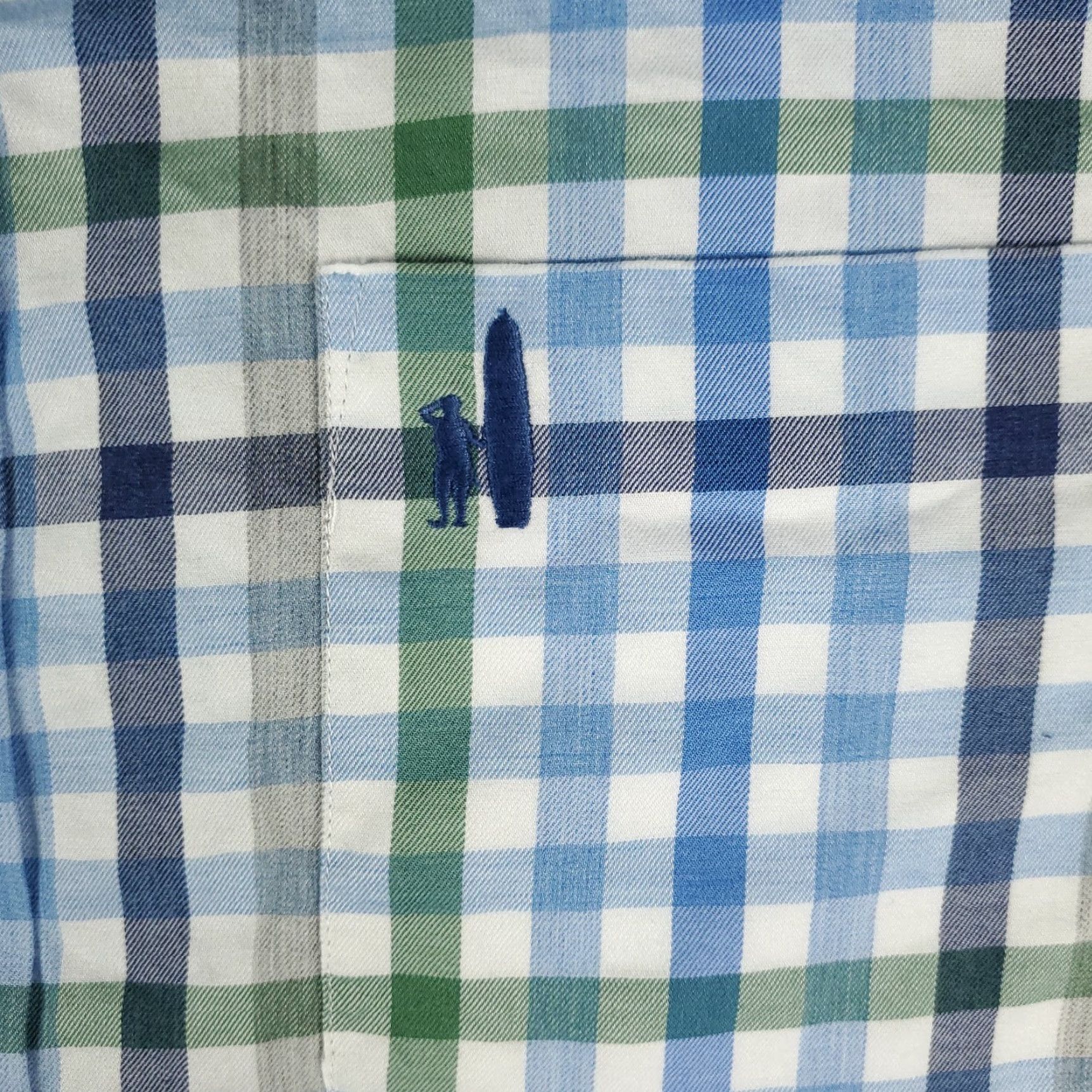 johnnie-O Johnnie O Blue Check Button-Up Shirt Mens Medium Long Sleeve Casual Size US M / EU 48-50 / 2 - 2 Thumbnail