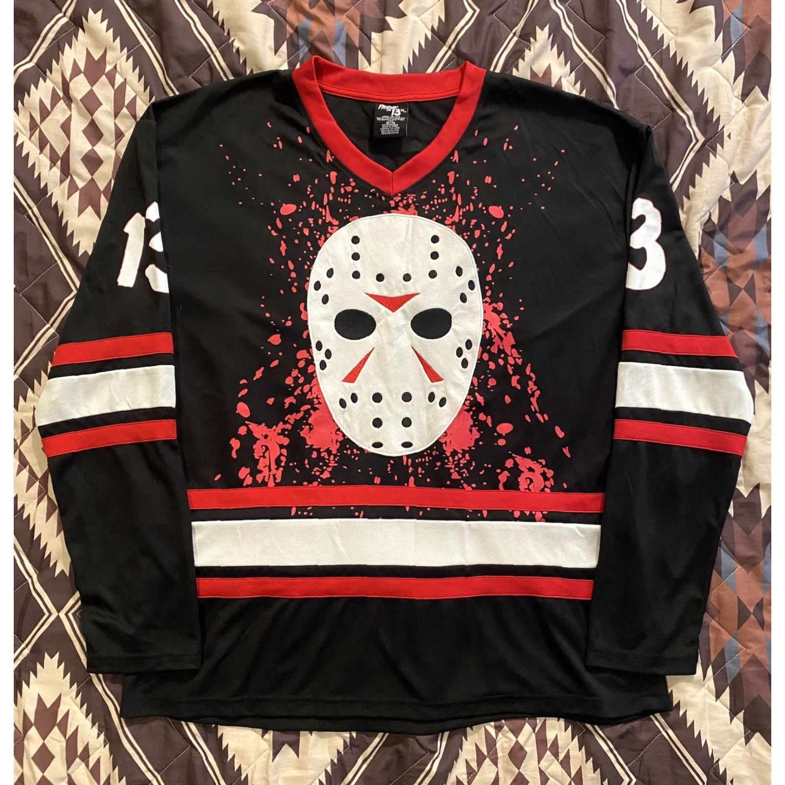 Vintage Friday The 13th Jason Voorhees Hockey Jersey Embroidered Men’s Size XL Size US XL / EU 56 / 4 - 2 Thumbnail