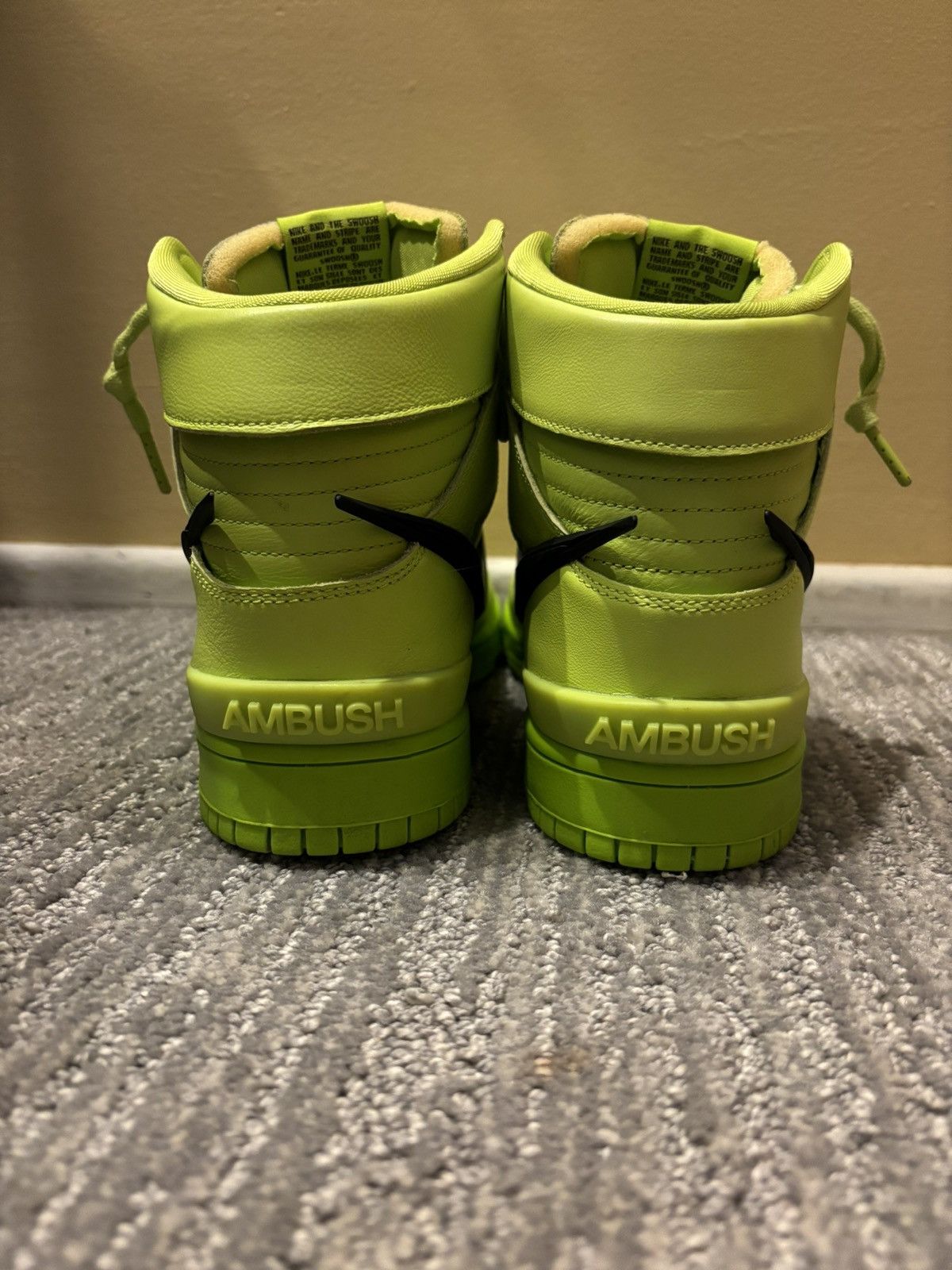 Ambush Design × Nike Nike Ambush Dunk High Flash Lime 10.5 no box Size US 10.5 / EU 43-44 - 4 Thumbnail