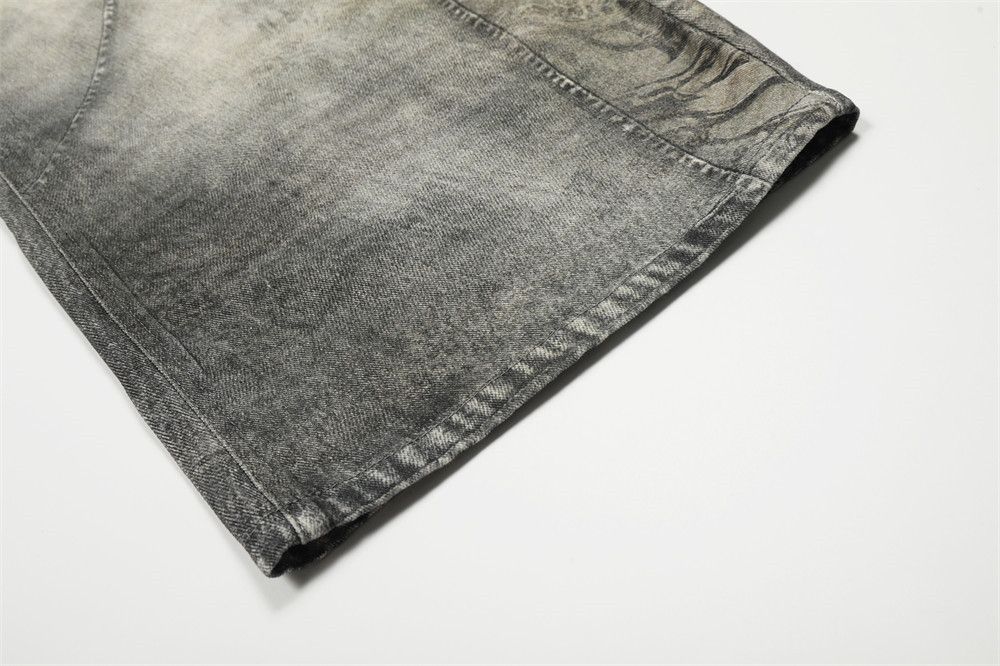 Vintage Men's patchwork distressed gradient curved jeans Size US 32 / EU 48 - 6 Thumbnail