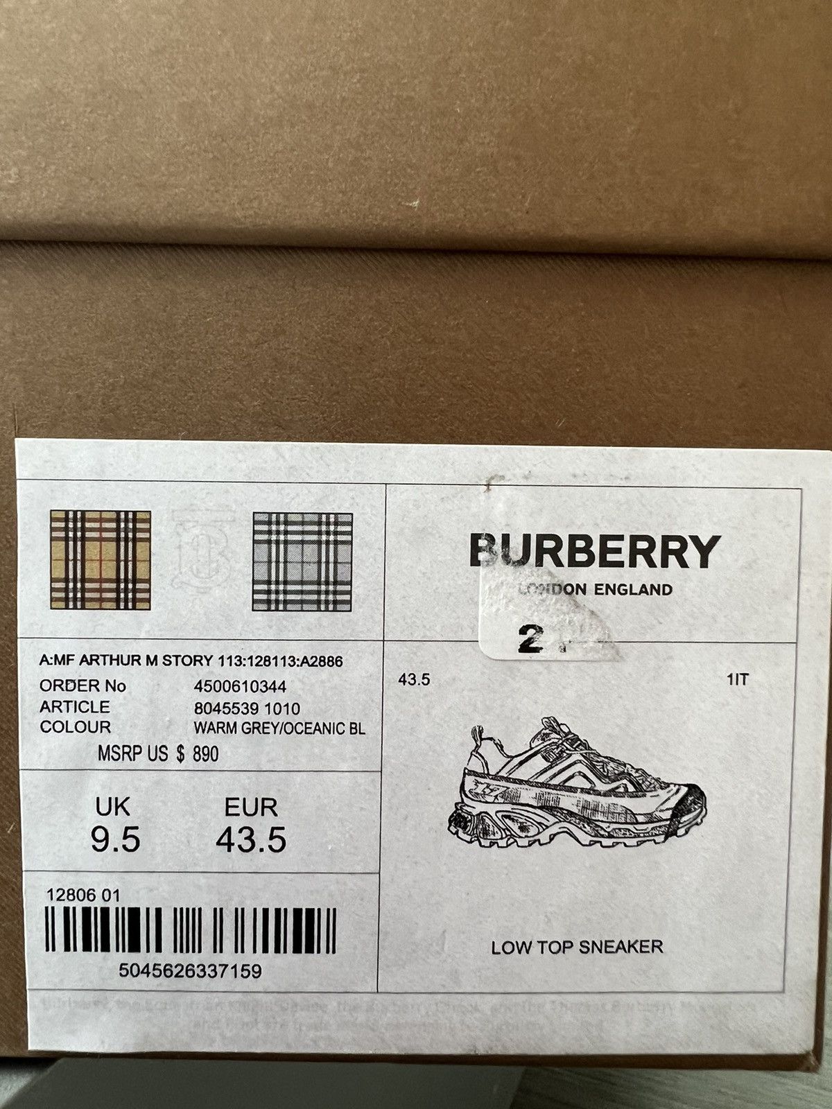 Burberry Arthur Sneakers Burberry Size US 10 / EU 43 - 6 Thumbnail
