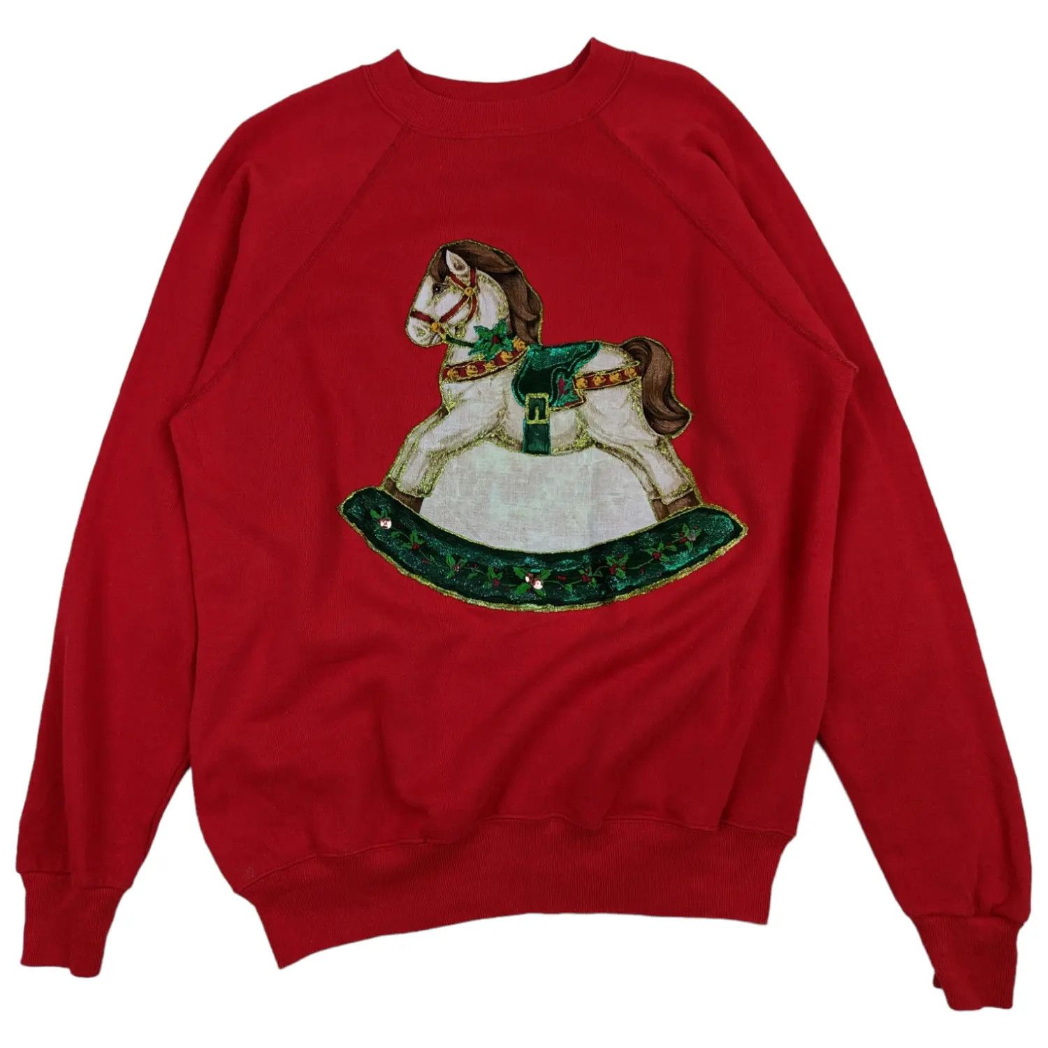 Hanes 90's HANES Wooden Hobby Horse Graphic Image Sweatshirt Size L / US 10 / IT 46 - 3 Thumbnail