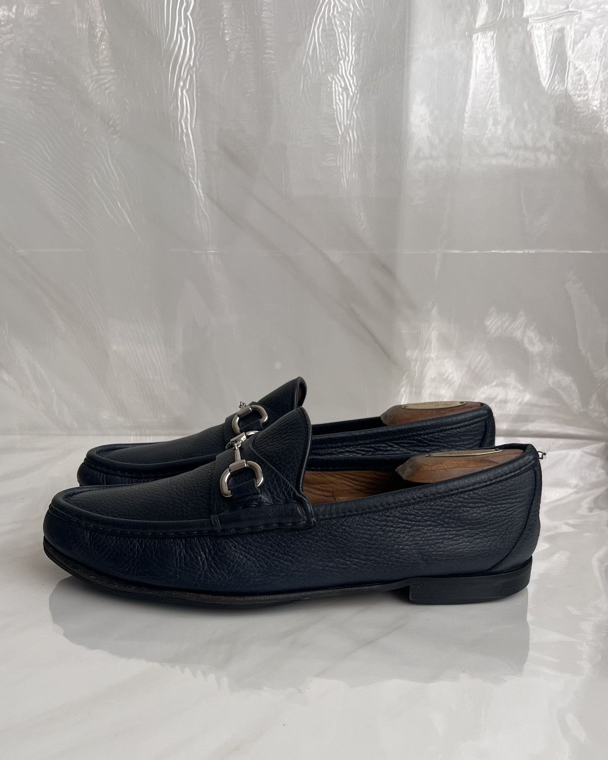 Gucci Gucci Men’s Horsebit Blue leather loafer Size US 8.5 / EU 41-42 - 5 Thumbnail