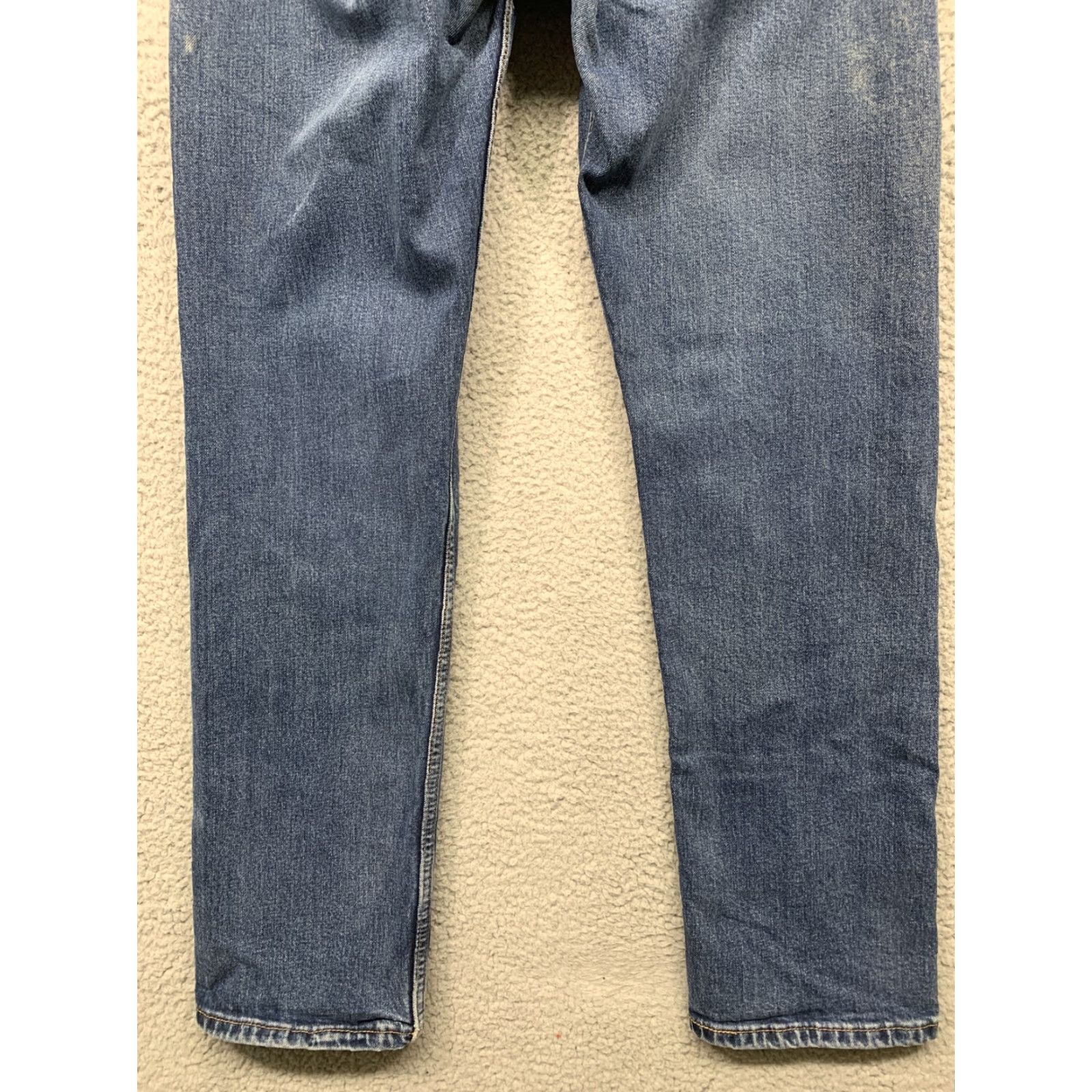 Levi's Levi's 505 Jeans Mens 33 x 30.5 Straight Leg 5-Pocket Rivets LOGO Red Tab Blue Denim Cotton Elastane Size US 33 - 6 Thumbnail