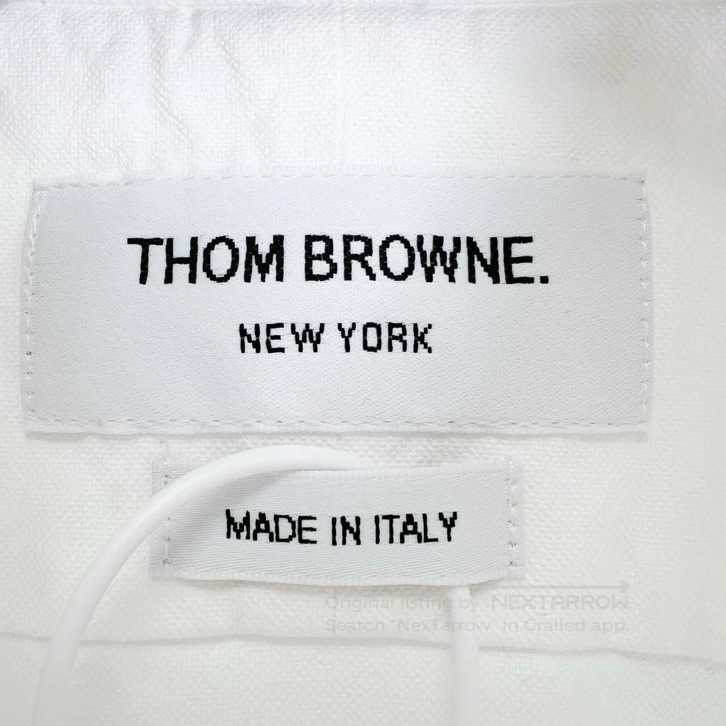 Thom Browne Thom Browne White Stripe Oxford Short-Sleeve Shirt. Size US M / EU 48-50 / 2 - 4 Thumbnail
