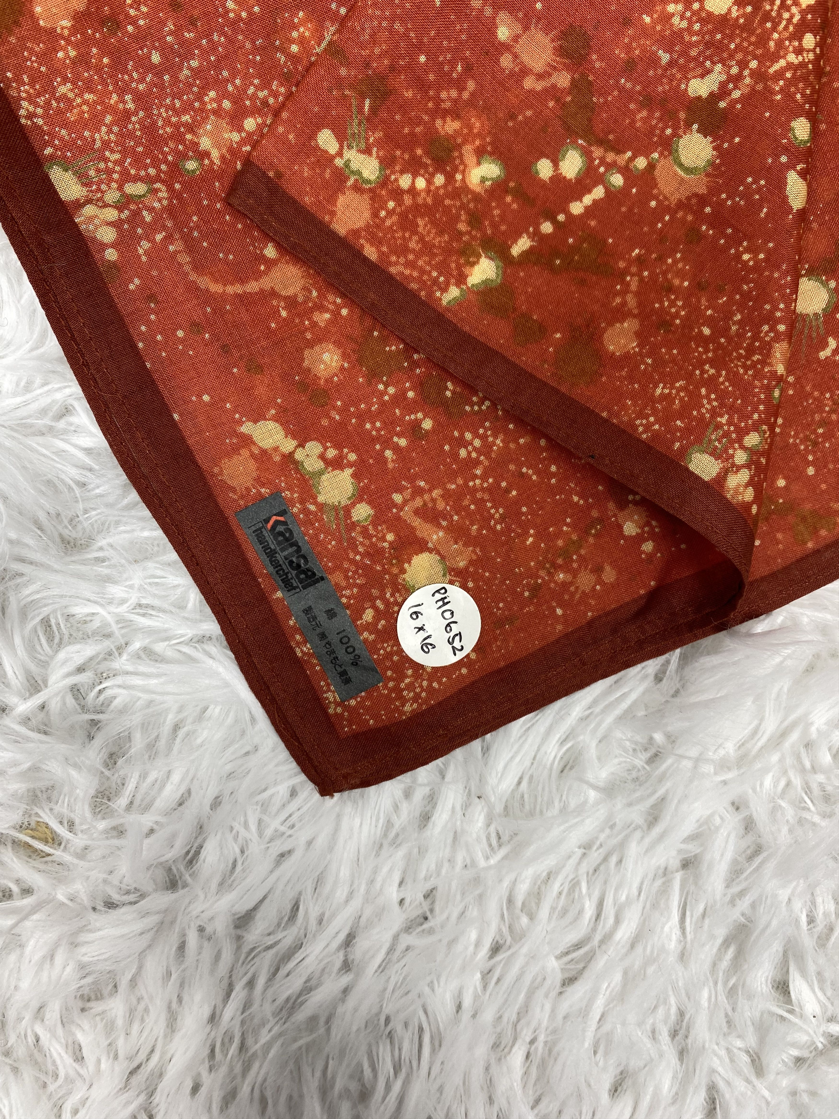 Kansai Yamamoto × Vintage Vintage Kansai Yamamoto Handkerchief Neckerchief PH0652 Size ONE SIZE - 2 Thumbnail