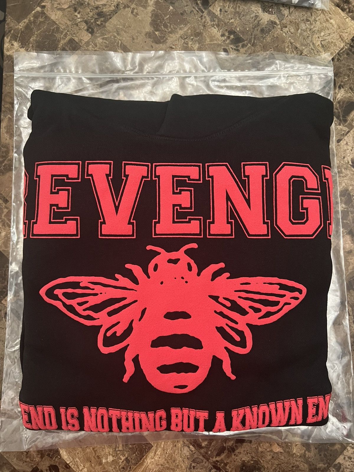 image of Revenge Friend Hoodie Black, Men's (Size Medium)
