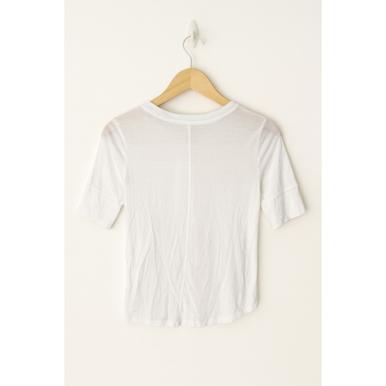 Frame FRAME Denim White Tie-Neck Top Women’s Size M 3/4 Sleeve Blo Size M / US 6-8 / IT 42-44 - 3 Thumbnail