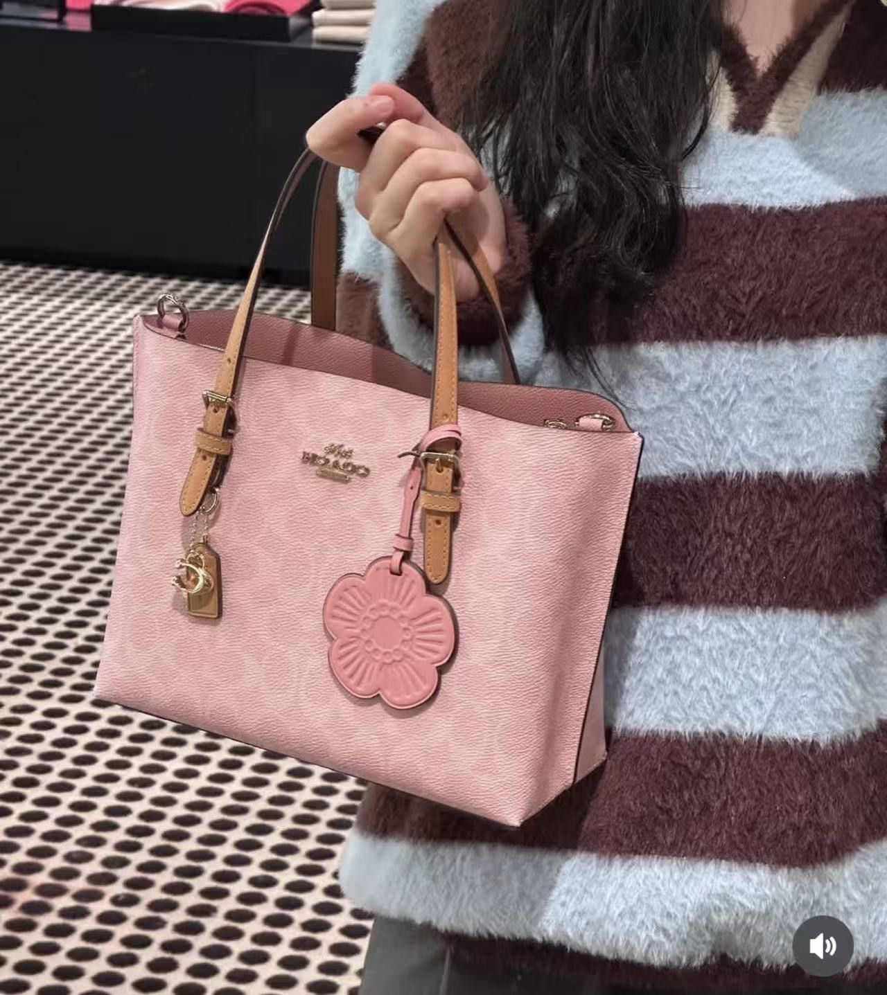 Coach Mollie Tote Bag 25 In Signature Canvas With Charms CER24 Size ONE SIZE - 9 Thumbnail