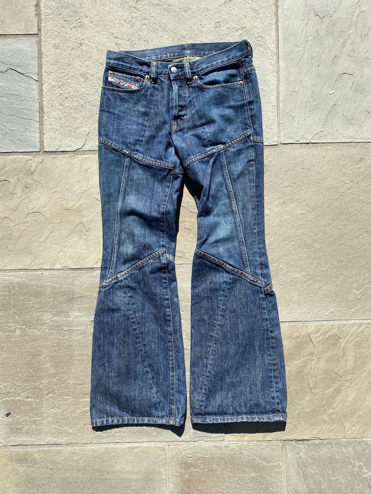 Diesel VINTAGE Diesel Flare Patchwork Denim Size 26" / US 2 / IT 38 - 1 Thumbnail