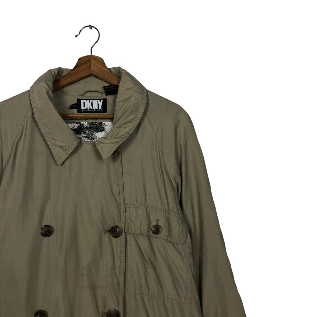 DKNY × Japanese Brand 🔥VINTAGE LONG JACKET DKNY BONDAGE PARACHUTE BIG LOGO LINING Size US M / EU 48-50 / 2 - 8 Thumbnail