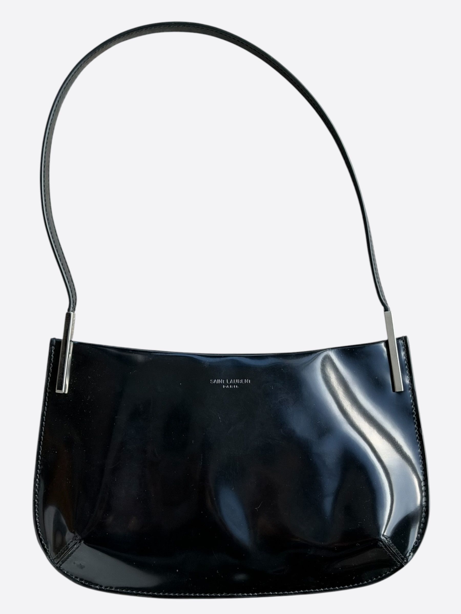 Saint Laurent Paris Saint Laurent Black Patent Leather Shoulder Bag Size ONE SIZE - 1 Thumbnail
