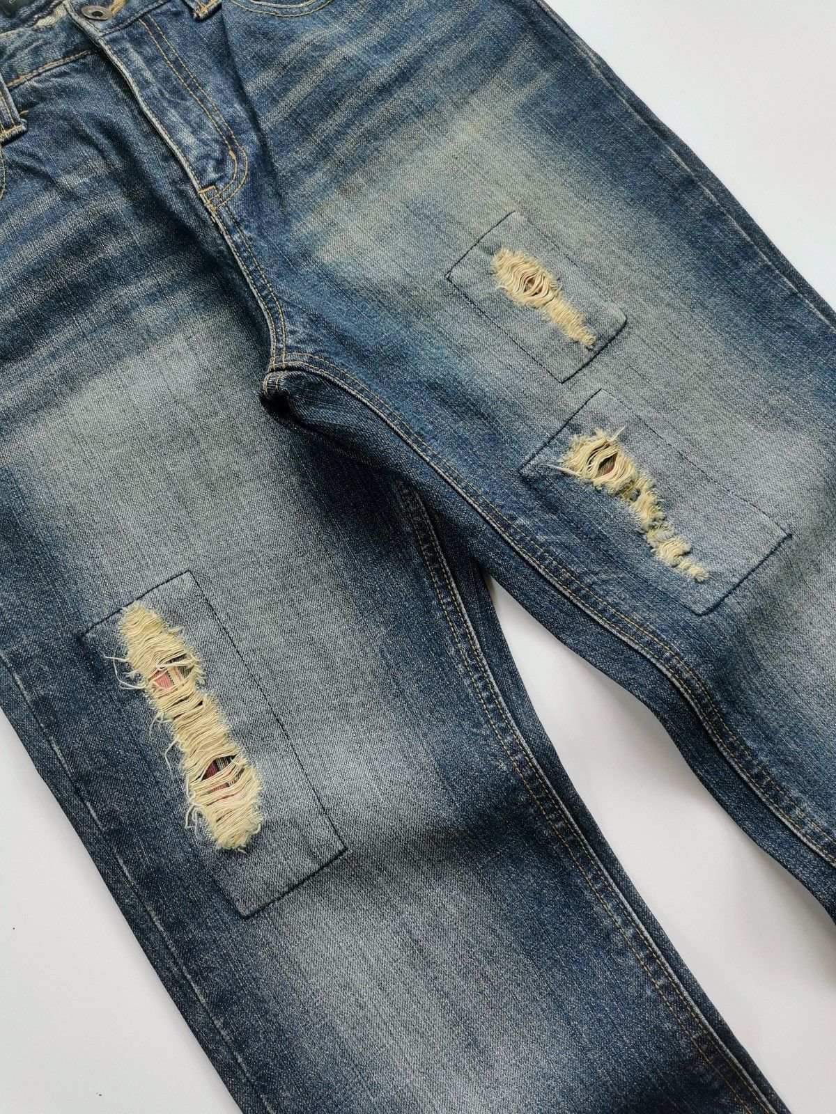 Japanese Brand Plaid Patch Beach Sound Japan Jeans Size US 30 / EU 46 - 4 Thumbnail