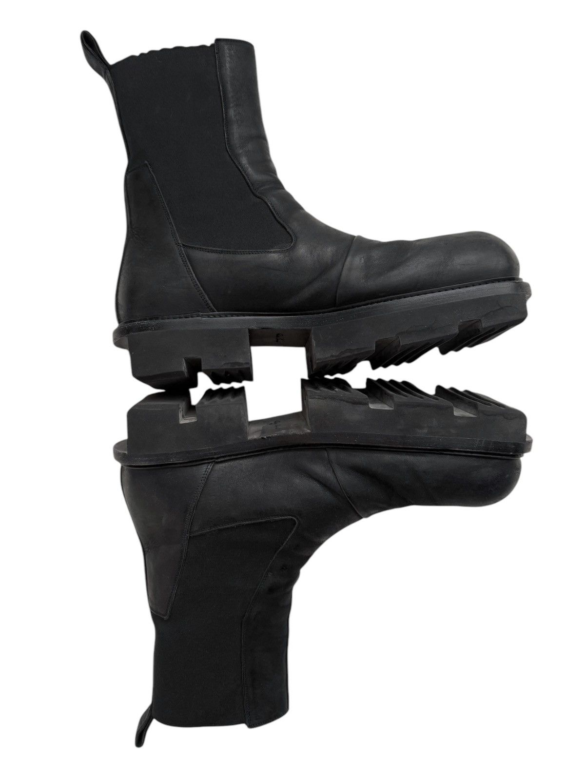 Rick Owens Oiled Leather Megatooth Sole Bozo Boot Size US 12 / EU 45 - 7 Thumbnail