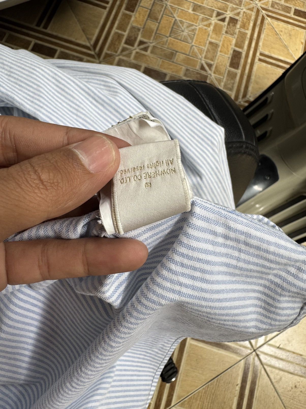 Bape A BATHING APE OXFORD STRIPED POCKET LONG SHIRT🔥RARE🔥 Size US L / EU 52-54 / 3 - 11 Thumbnail