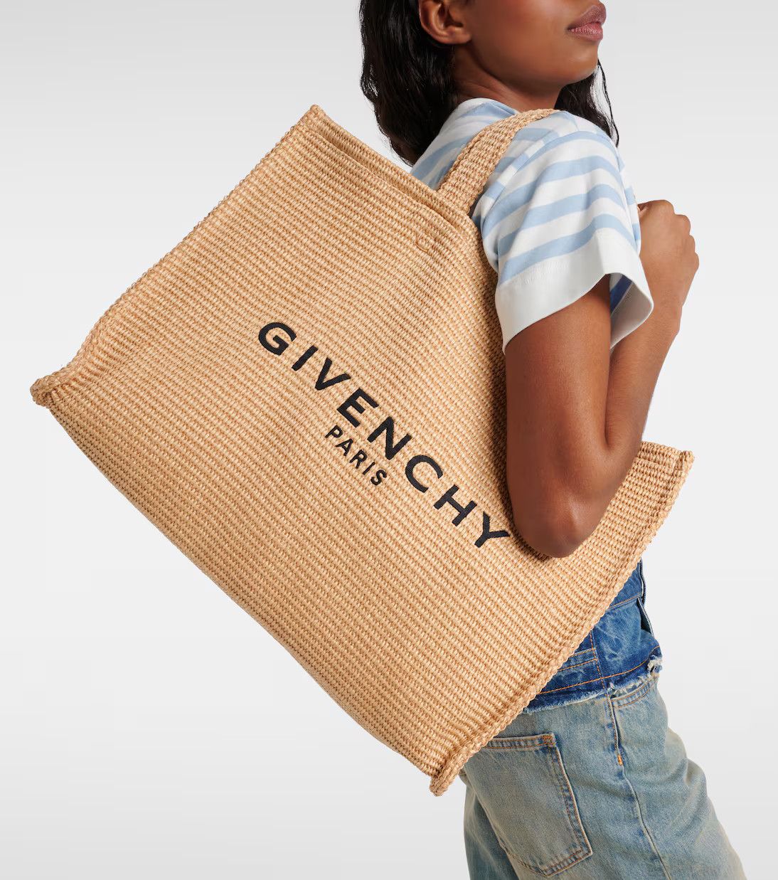 Givenchy o1srvl11e0924 Size: OS / G-Tote Medium Raffia-Tote Bag Size ONE SIZE - 2 Thumbnail