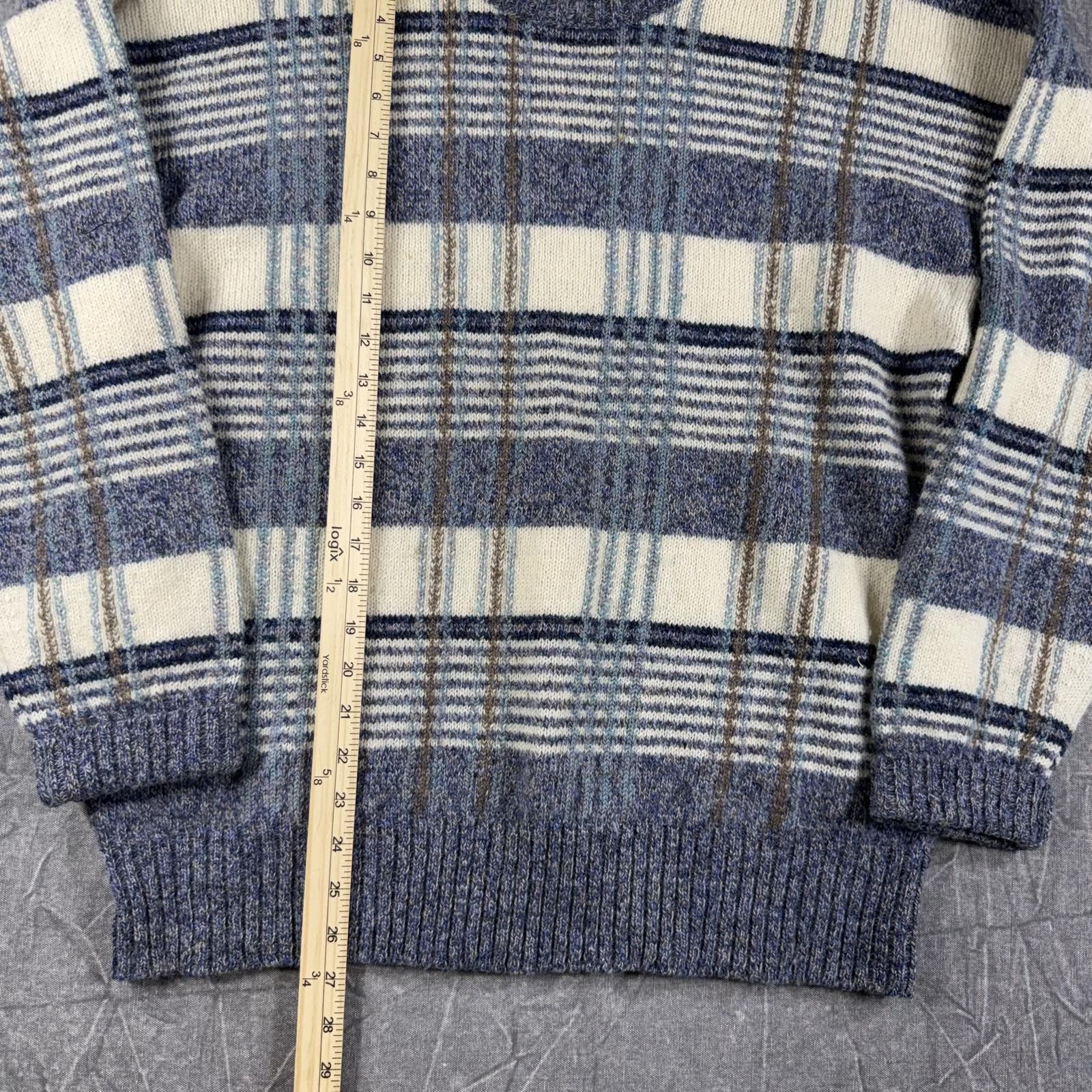 Other Christopher Hayes Sweater Men's L Blue Cream Shetland Wool Size US M / EU 48-50 / 2 - 3 Thumbnail