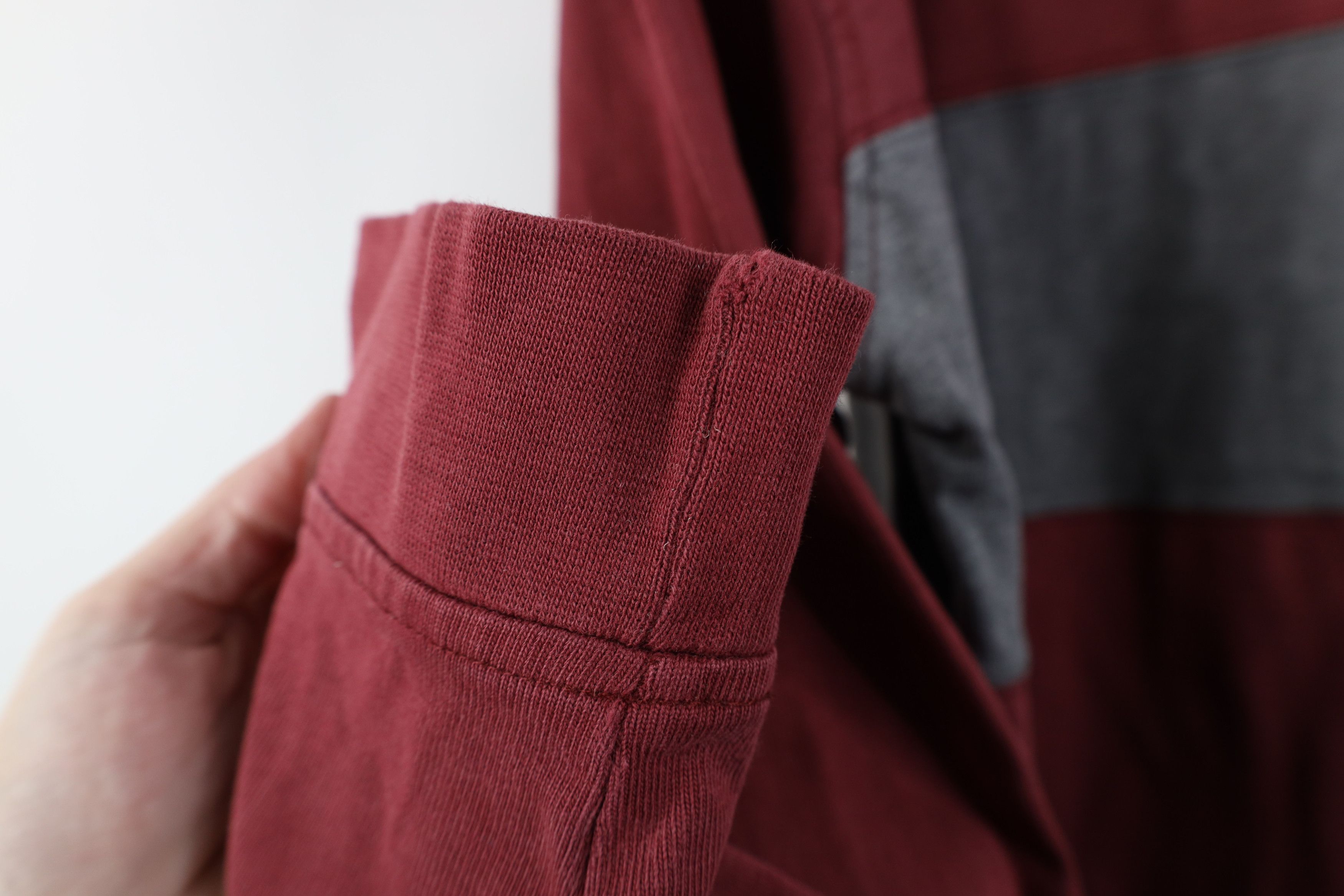 Vintage Vintage 90s Streetwear Block Long Sleeve Rugby Polo Red Size US M / EU 48-50 / 2 - 10 Thumbnail