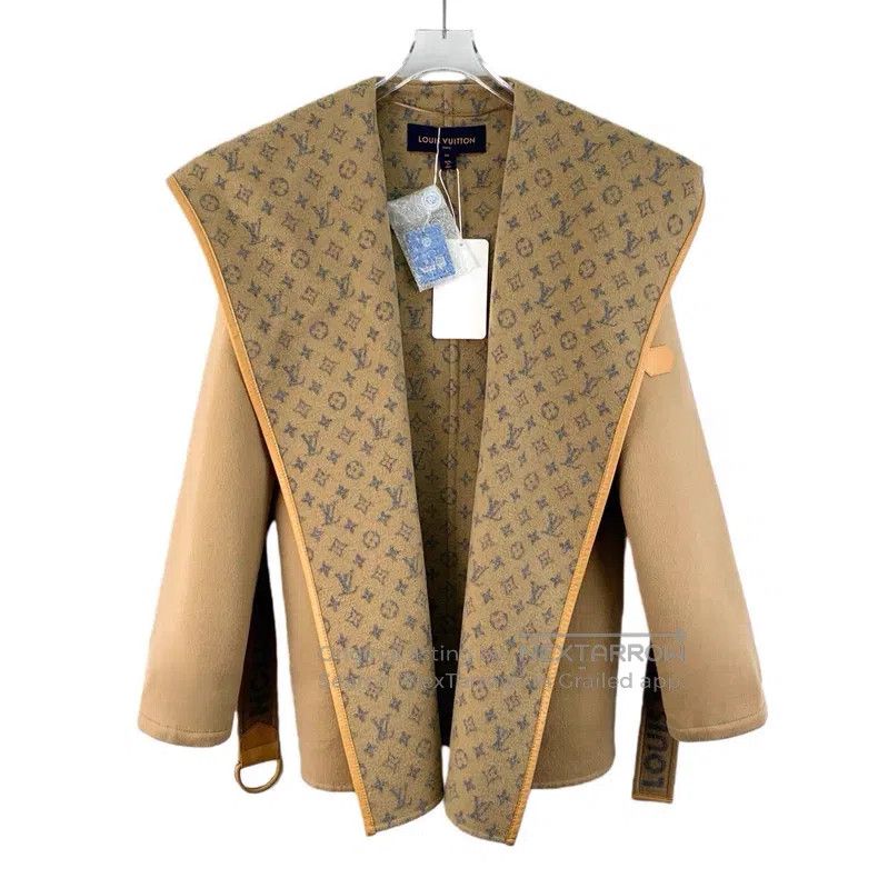 Louis Vuitton Louis Vuitton Brown printed wool bathrobe overcoat with ol Size XS / US 0-2 / IT 36-38 - 1 Thumbnail