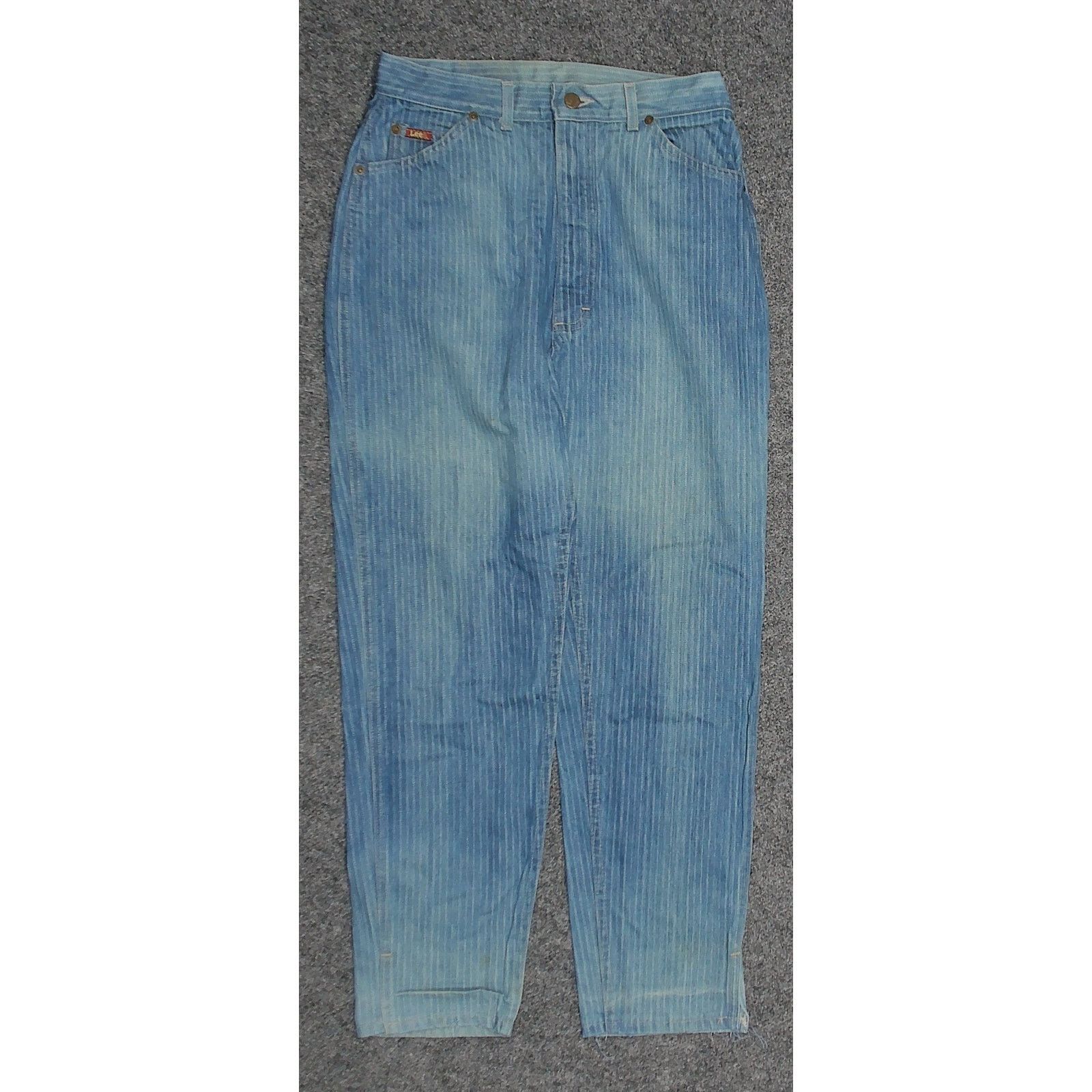 Lee Vintage 1970s Lee Riders Pinstripe Bareback High Rise Denim Size 30" / US 8 / IT 44 - 3 Thumbnail