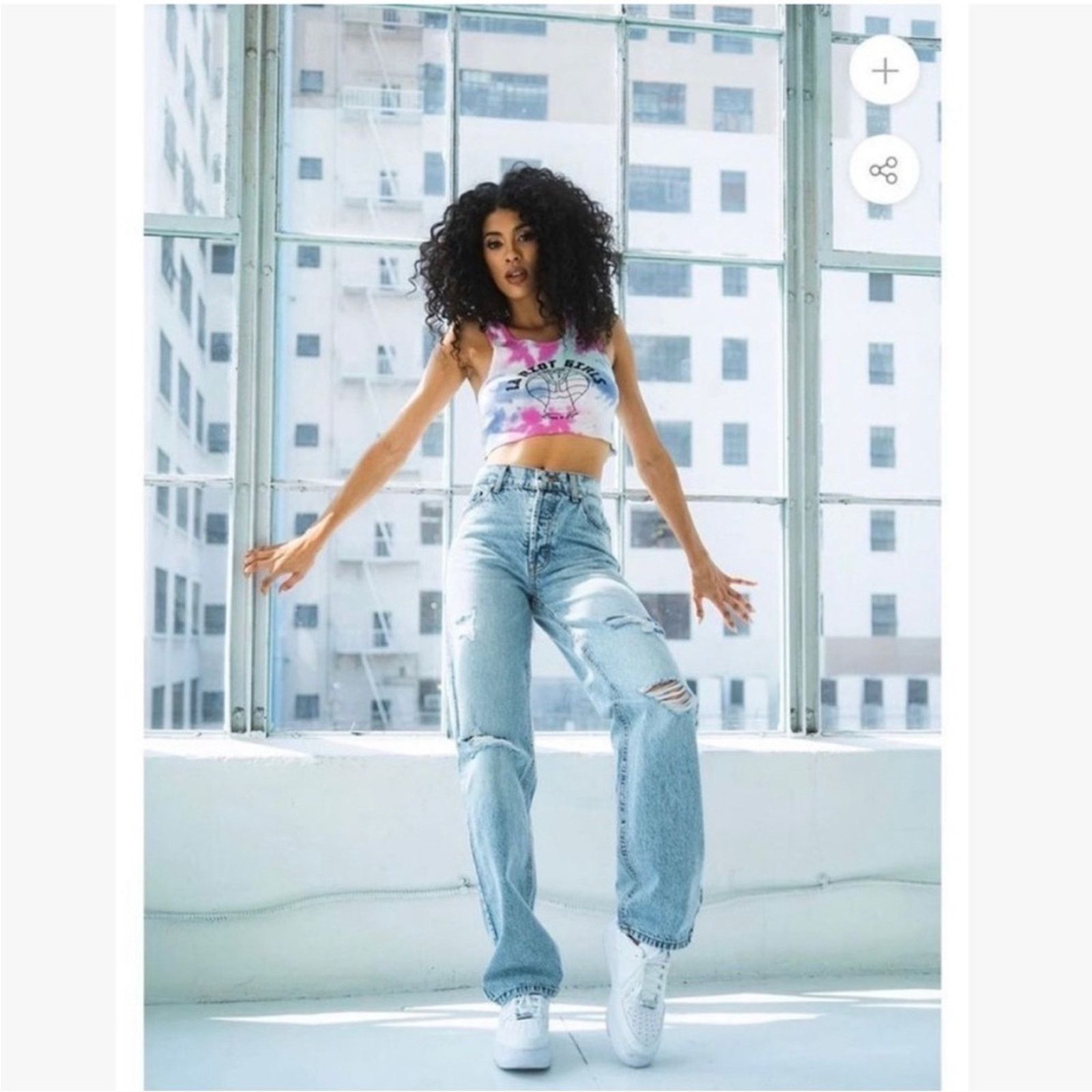 Other × Vintage NWT REVICE Denim Super 80s Jeans Jagger Wash Distressed Mom Size 26" / US 2 / IT 38 - 10 Thumbnail