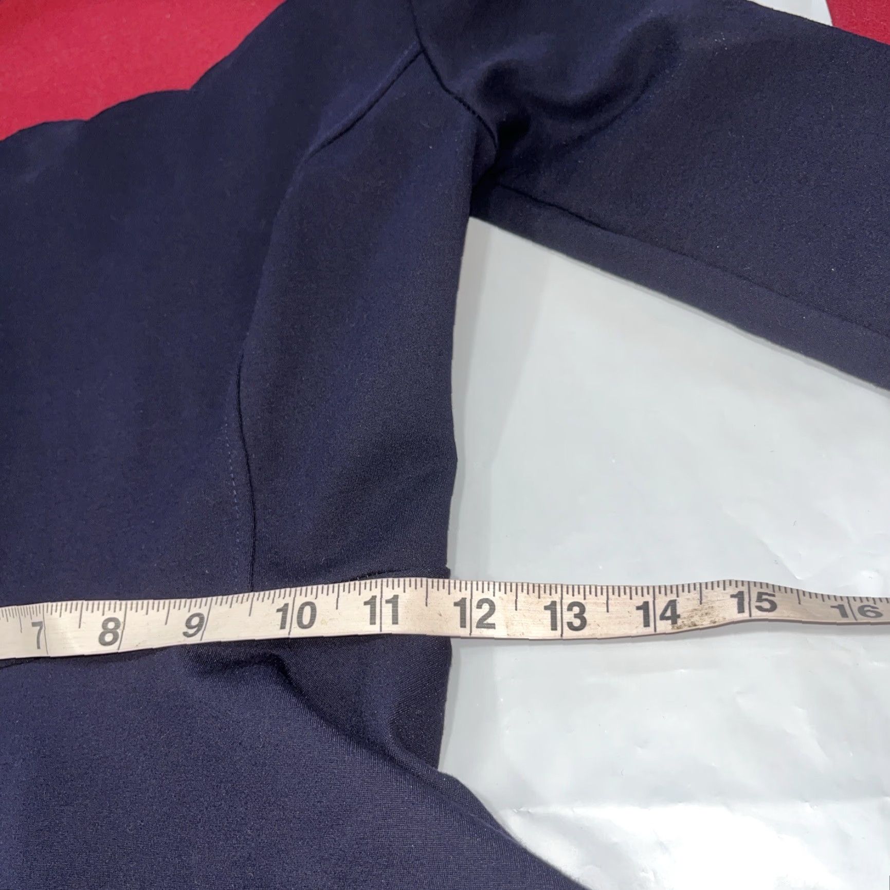 Lulus VINTAGE S Lulus BLUE DRESS Scallop Wide Neck FLARED Zip 3/4 Slv Stretchy Rayon Skater S Size S / US 4 / IT 40 - 5 Thumbnail