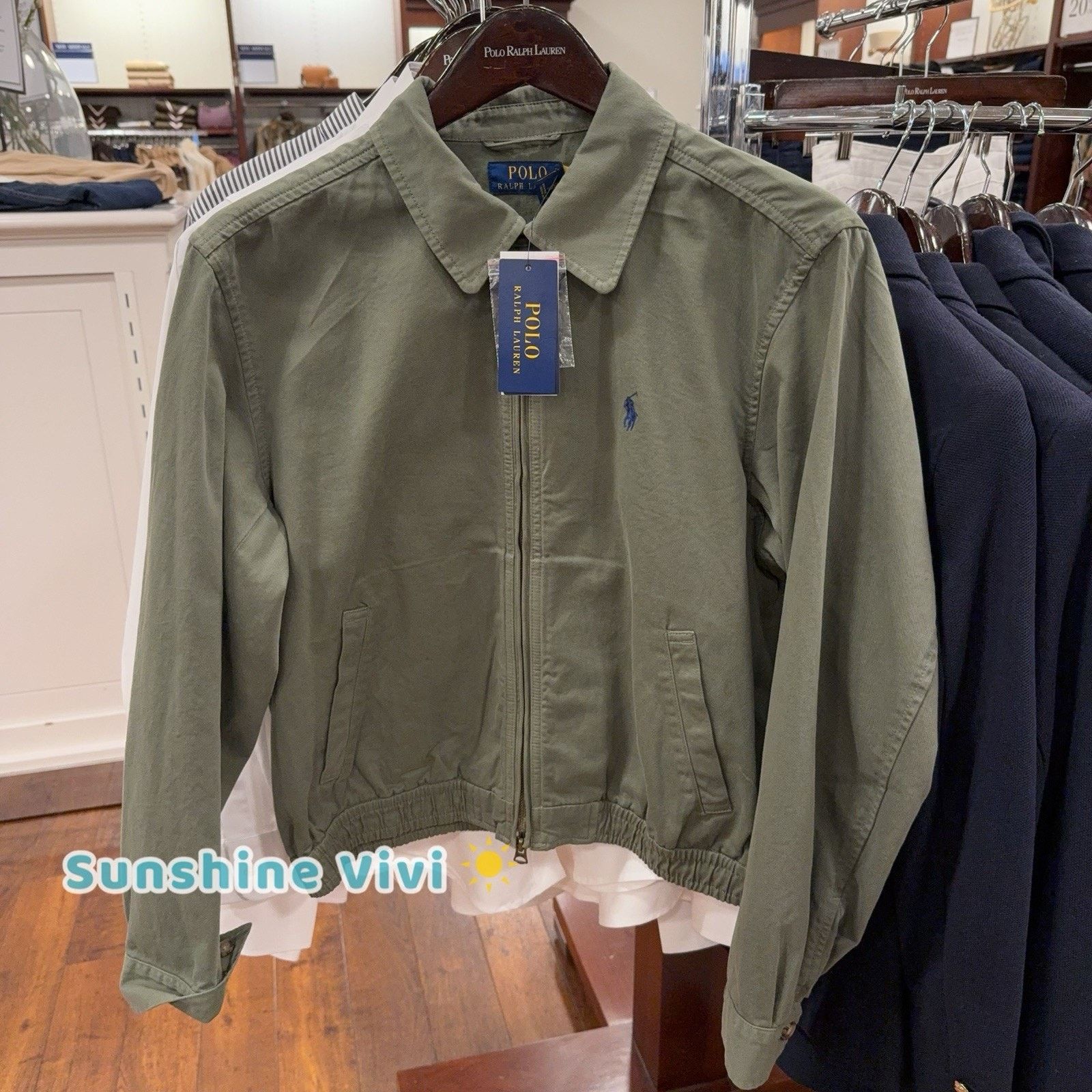 Polo Ralph Lauren NWT Polo Ralph Lauren Women Cotton Twill JACKET Olive medium Size M / US 6-8 / IT 42-44 - 1 Thumbnail