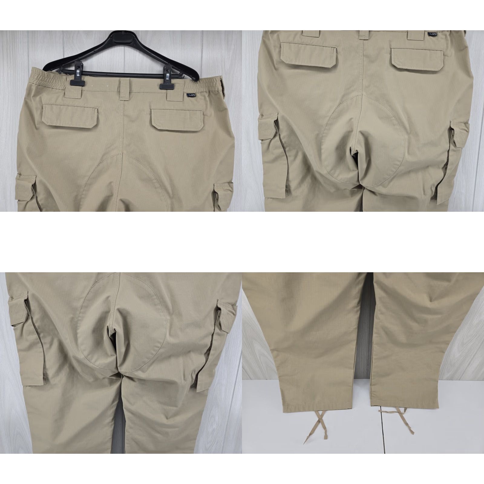 Vintage LAPG Pants Men's 44x30 Cargo Tactical Rip Stop Khaki Beige Pocket Cargo Army 30 Inseam Mens Size US 44 / EU 60 - 8 Thumbnail