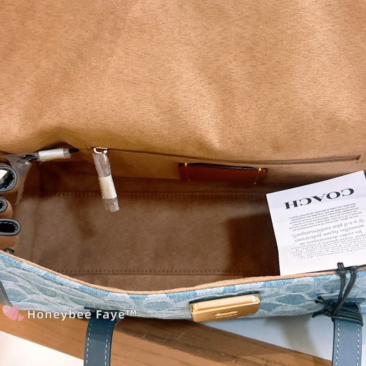 Coach Bridget Flap Shoulder Bag In Signature Denim CDE94 Size ONE SIZE - 8 Thumbnail