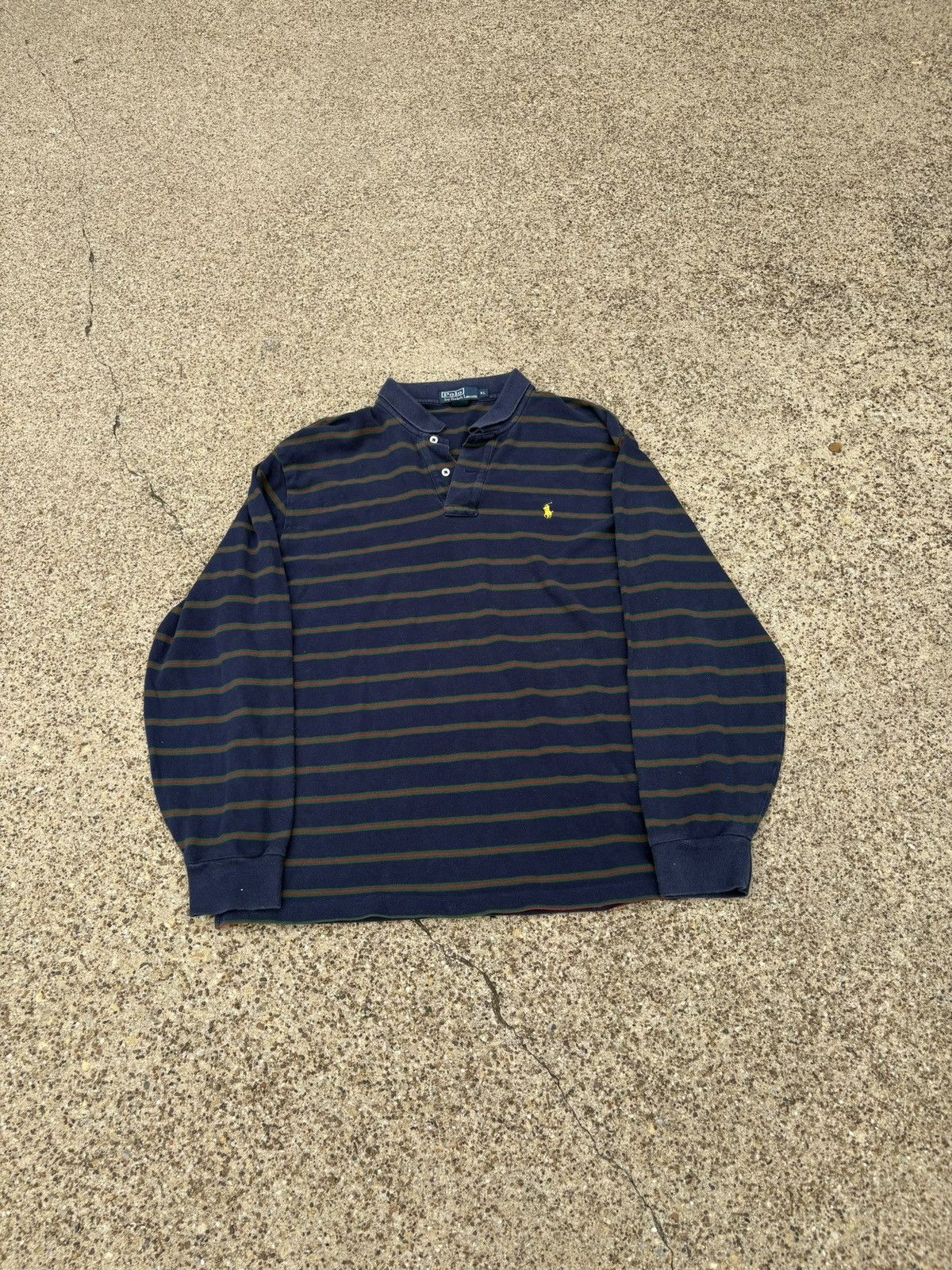 Polo Ralph Lauren × Vintage Polo Ralph Lauren Rugby Long Sleeve Size US XL / EU 56 / 4 - 1 Thumbnail