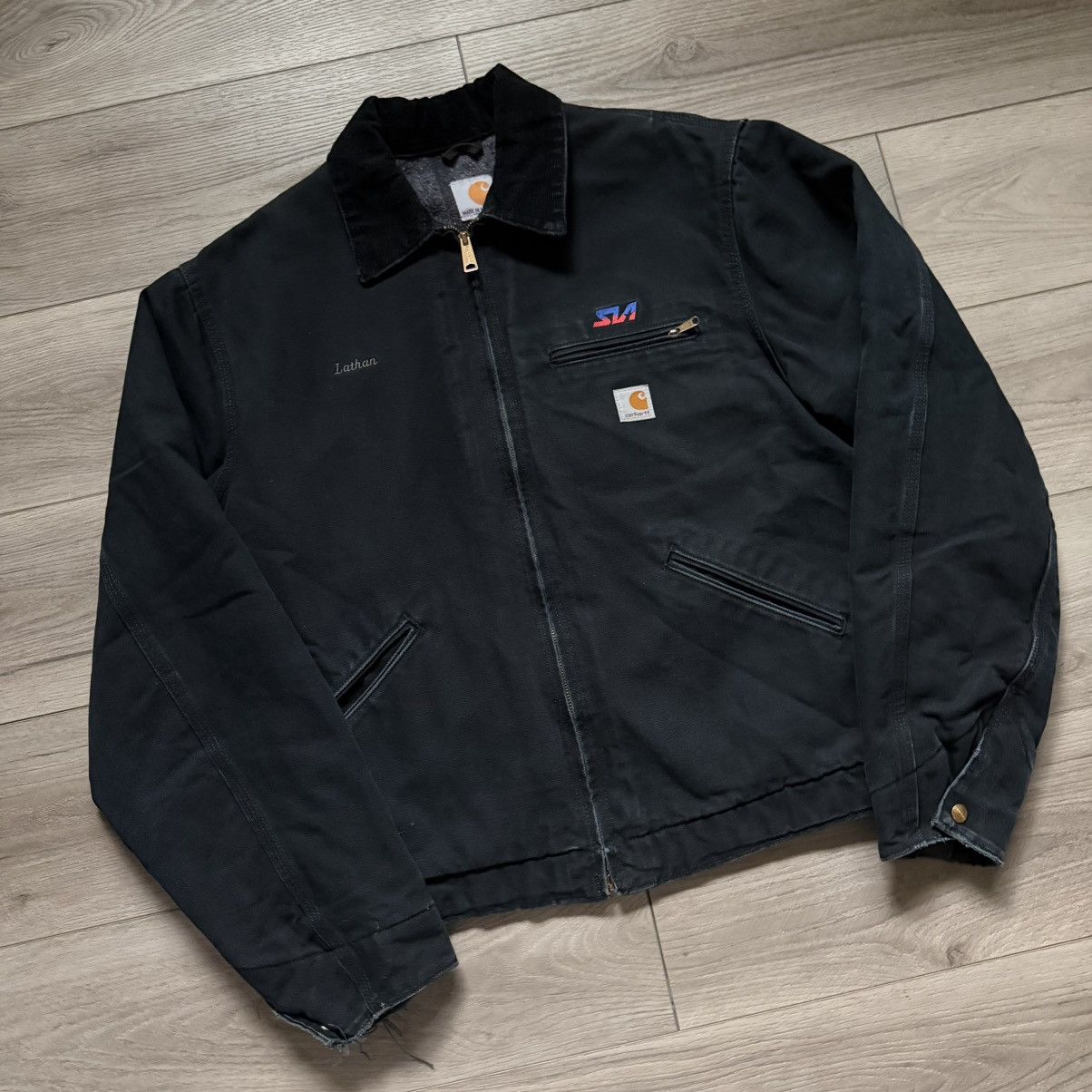 Carhartt vintage black carhartt detroit jacket Large j001 BLK Size US L / EU 52-54 / 3 - 3 Thumbnail