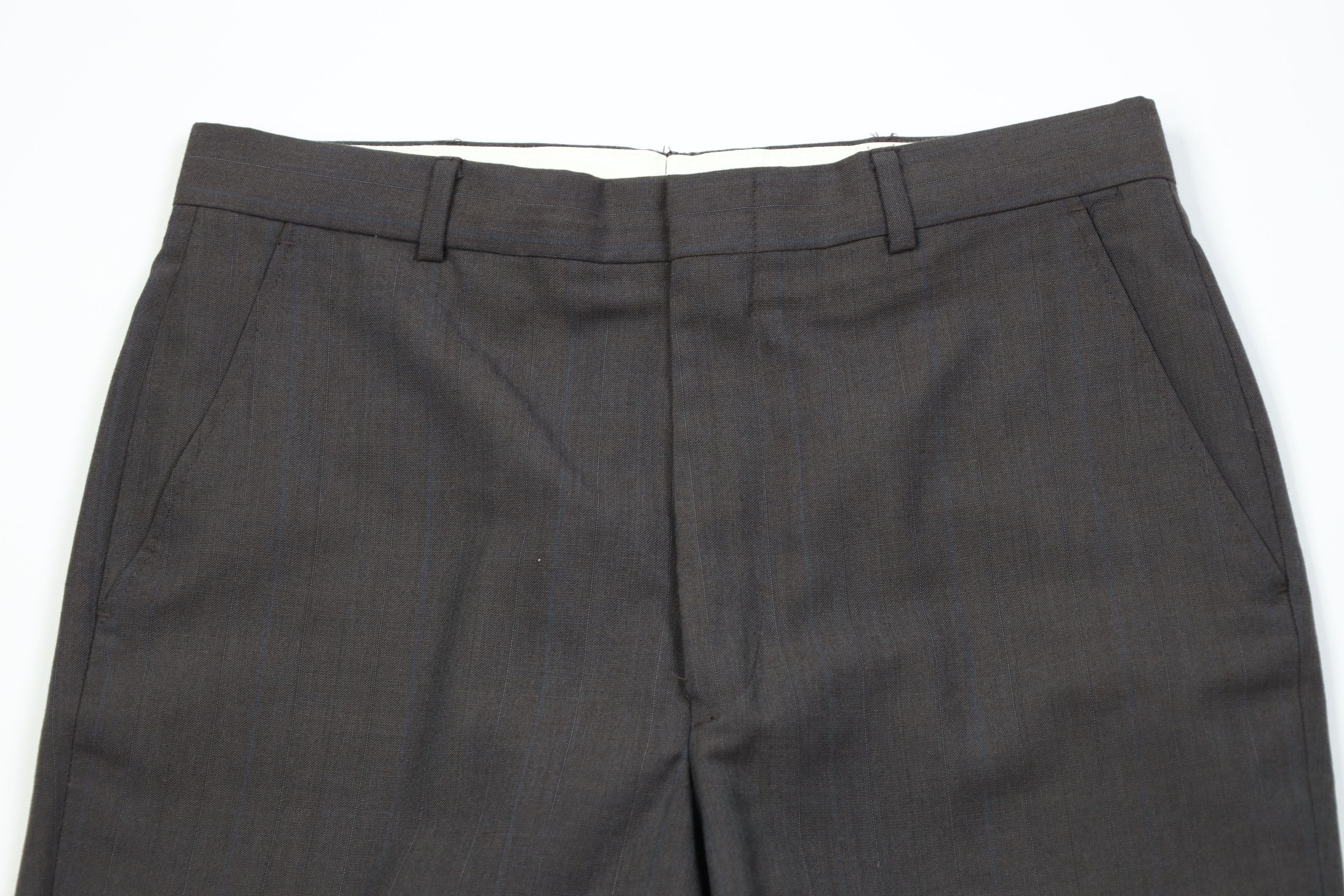 Vintage Vintage 90s Streetwear Knit Pinstriped Wide Leg Chino Pants Size US 32 / EU 48 - 2 Thumbnail