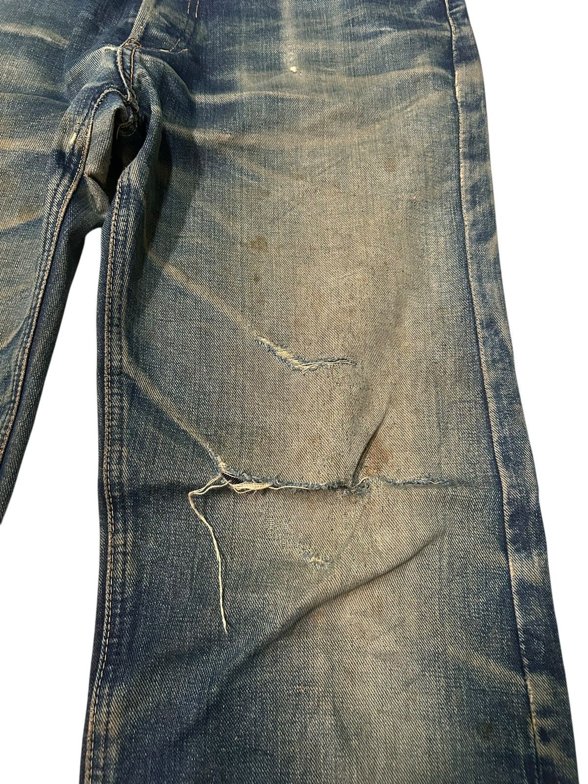 Japanese Brand × Kapital × Vintage Rusty SugarCane Selvedge Distressed Denim Jeans Size US 30 / EU 46 - 5 Thumbnail