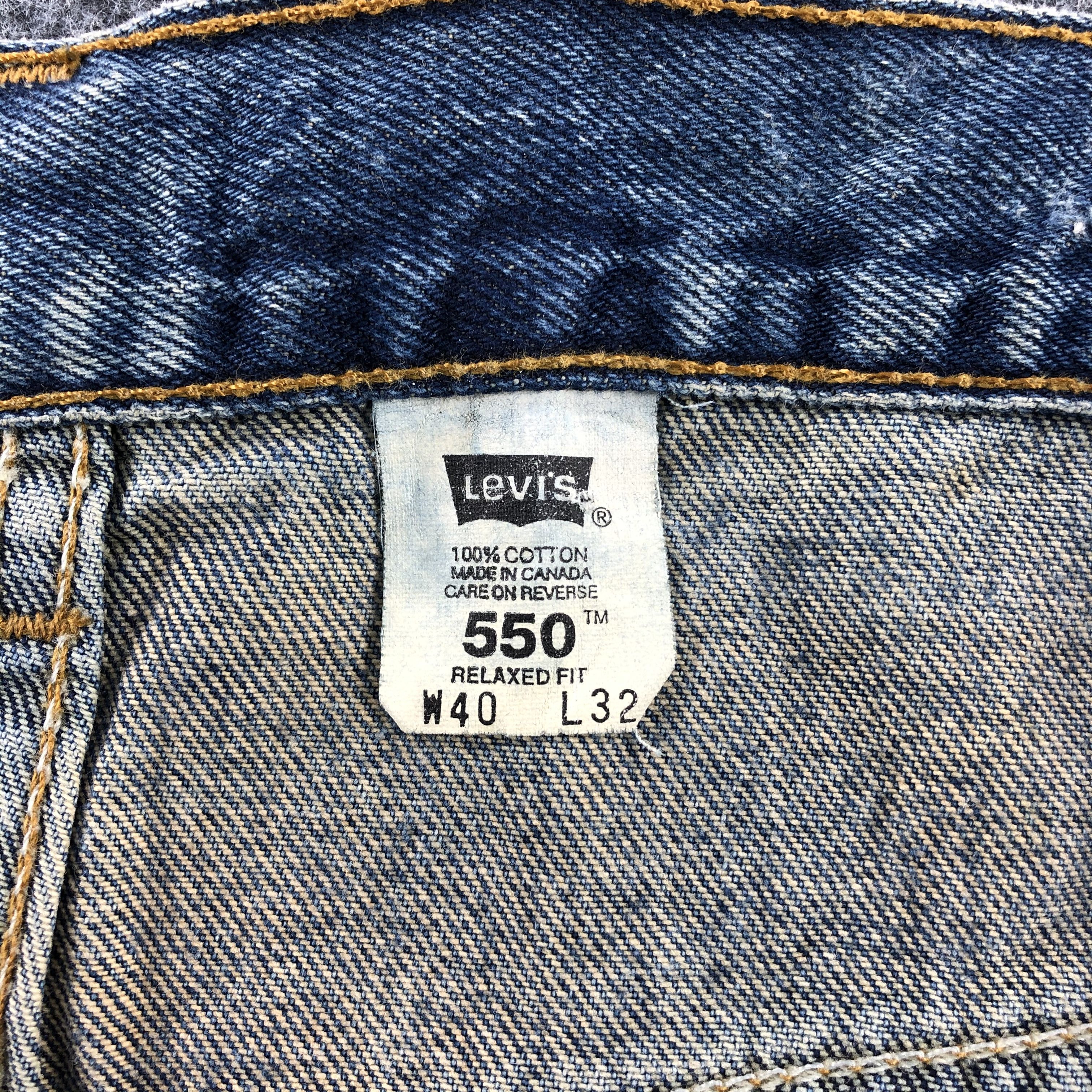 Levi's Vintage 90s Dirty Blue Wash Levis 550 Jeans-J1206 Size US 39 - 10 Thumbnail