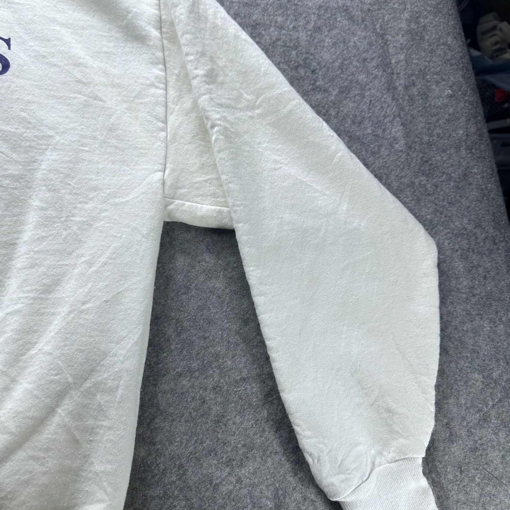 Jerzees VINTAGE Jerzees Sweatshirt Mens Large White God Bless America USA Flag 90s y2k Size US L / EU 52-54 / 3 - 3 Thumbnail