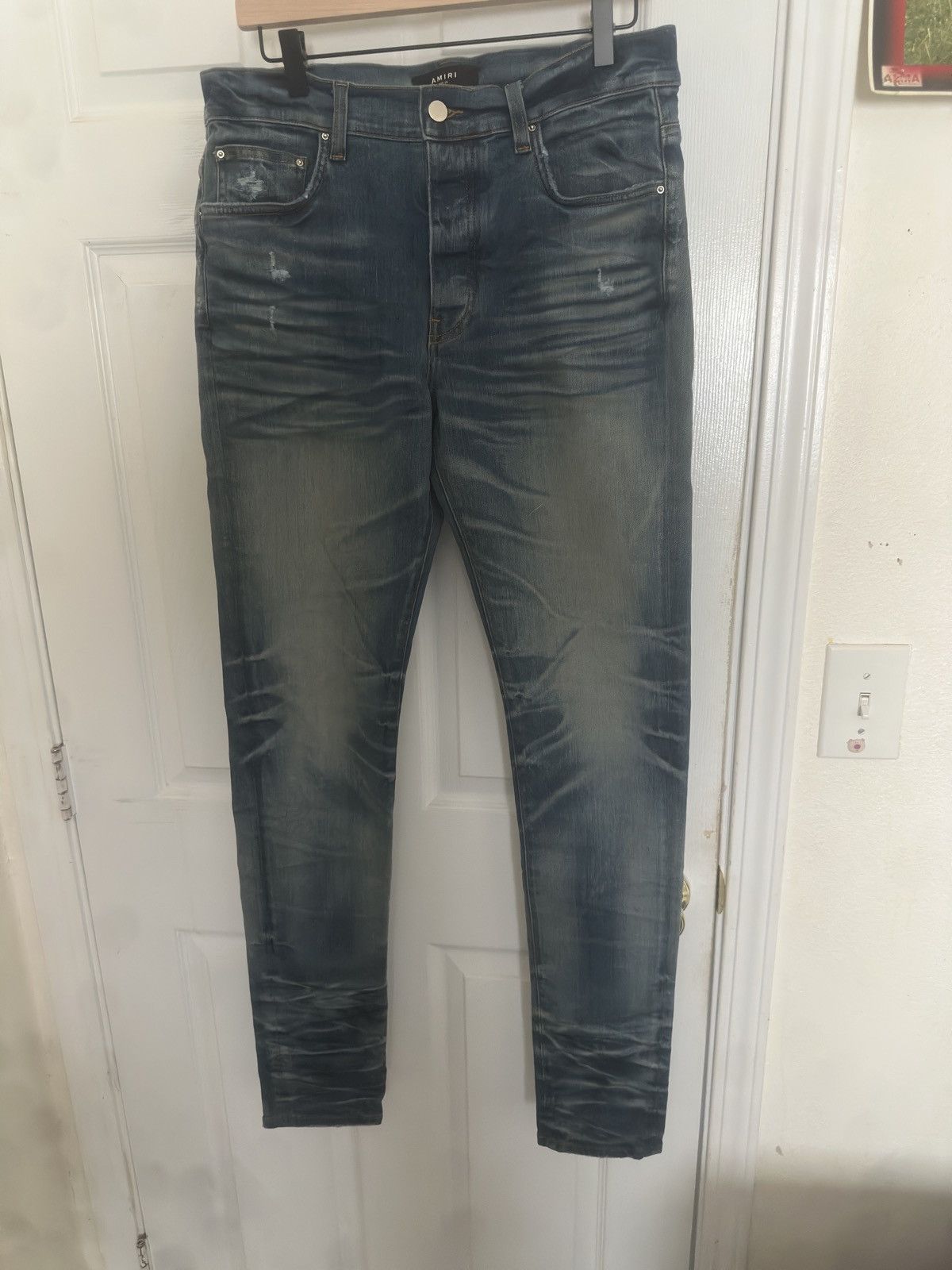 Amiri Amiri Honeycomb Indigo Size US 33 - 1 Thumbnail