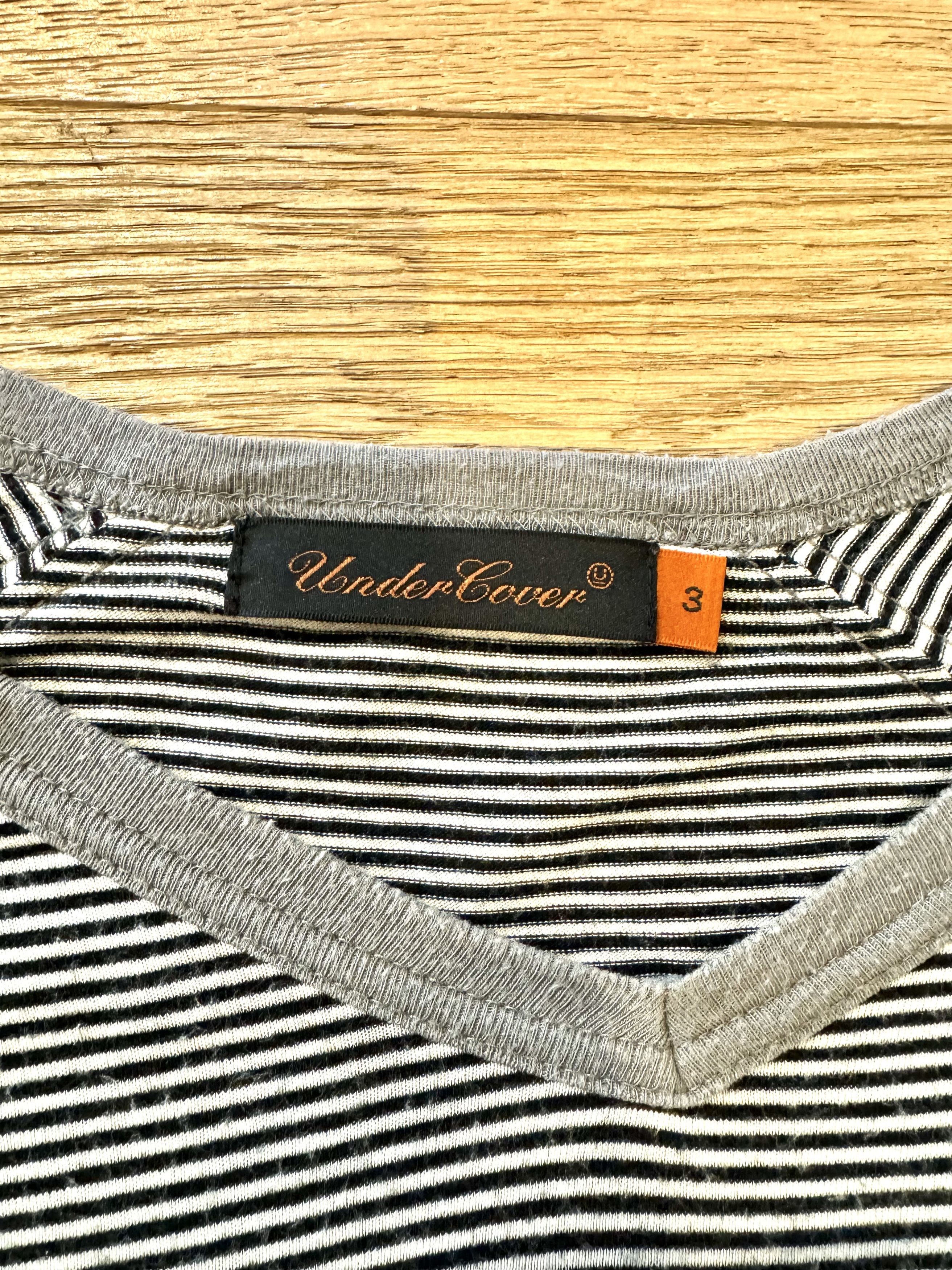 Undercover Striped Long Sleeve V neck Tee Size US L / EU 52-54 / 3 - 3 Thumbnail