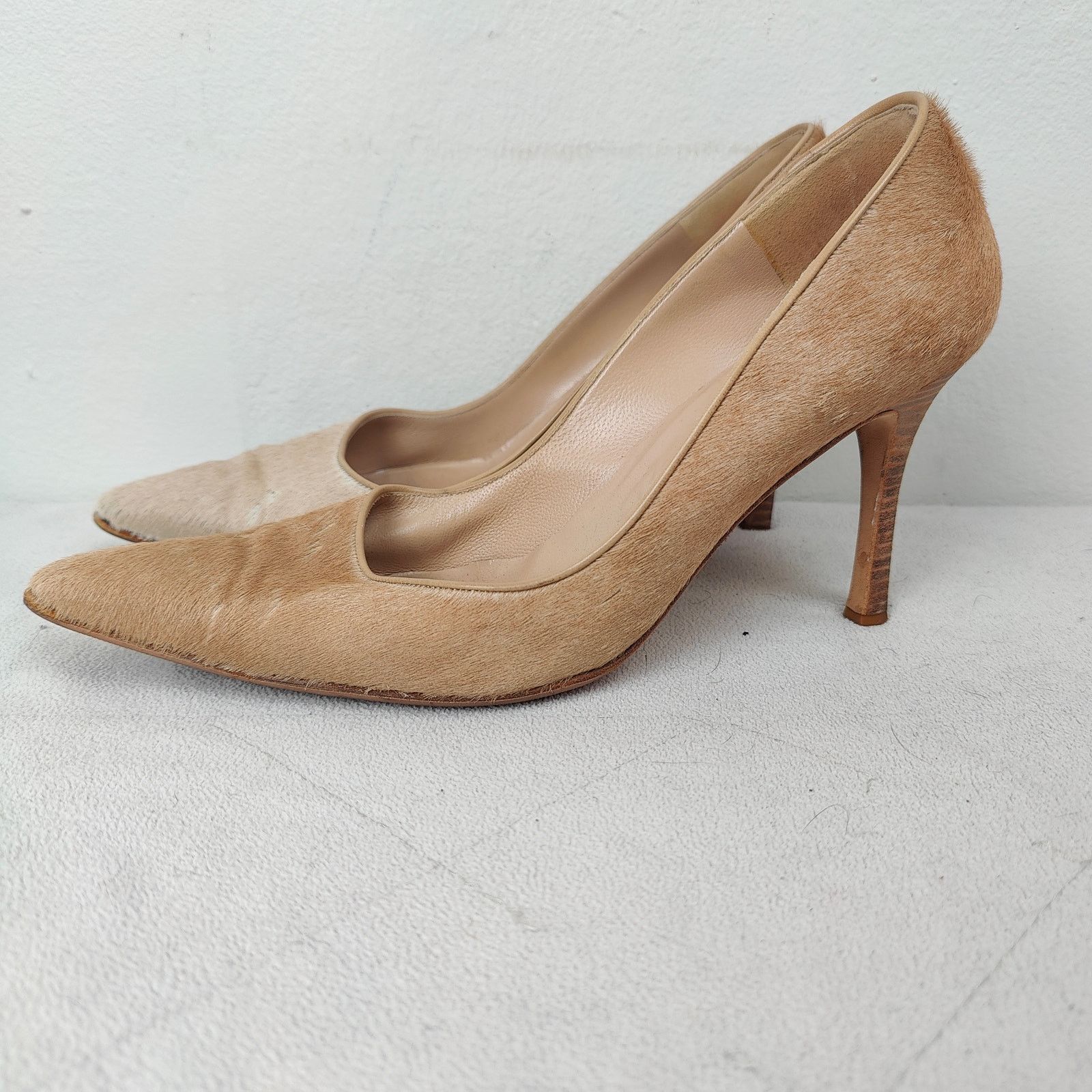 Other Manolo Blahnik BB 90 Pumps Womens 41 11 Tan Pony Hair Size US 11 / IT 41 - 3 Thumbnail