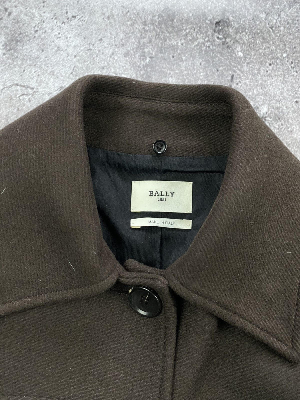 Autumn Cashmere × Bally BALLY WOOL LONG BROWN COAT LUXURY JACKET Size M / US 6-8 / IT 42-44 - 4 Thumbnail