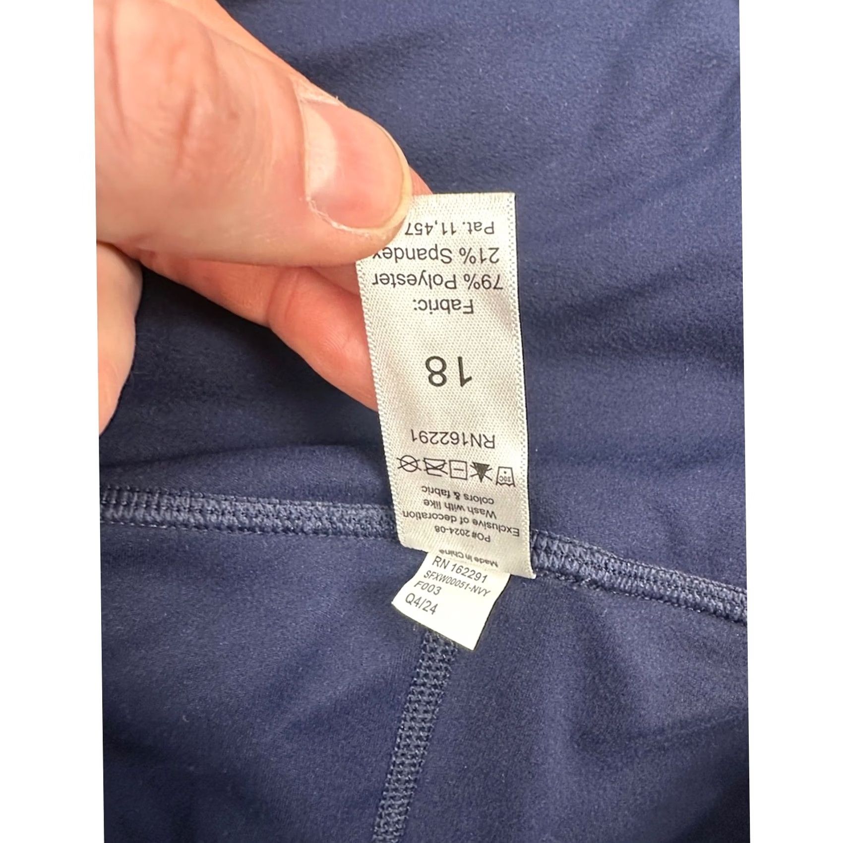 Vintage Sweetflexx High Rise Pockets Navy Resistance Leggings Womens 18 Regular Blue NTWOT NWOT 26in 34in 36in 13in 4.5in 11.5in Compression tights Size 40" / US 18 - 7 Thumbnail