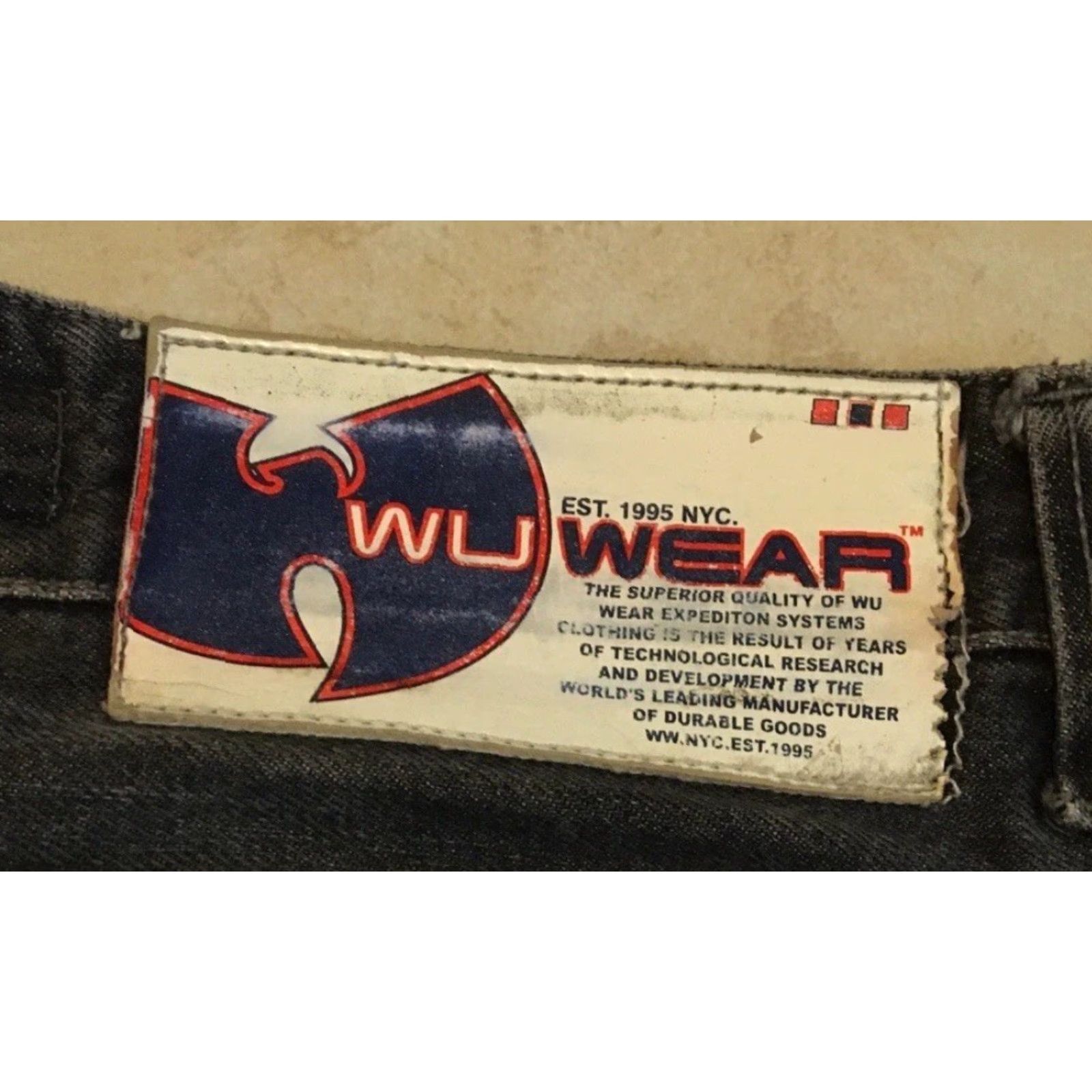 JNCO VINTAGE Wu Wear Jeans 36 Black Distressed Baggy 90s Hip Hop 80s 90s USA Mens Jeans Regular Large Size US 36 / EU 52 - 5 Thumbnail