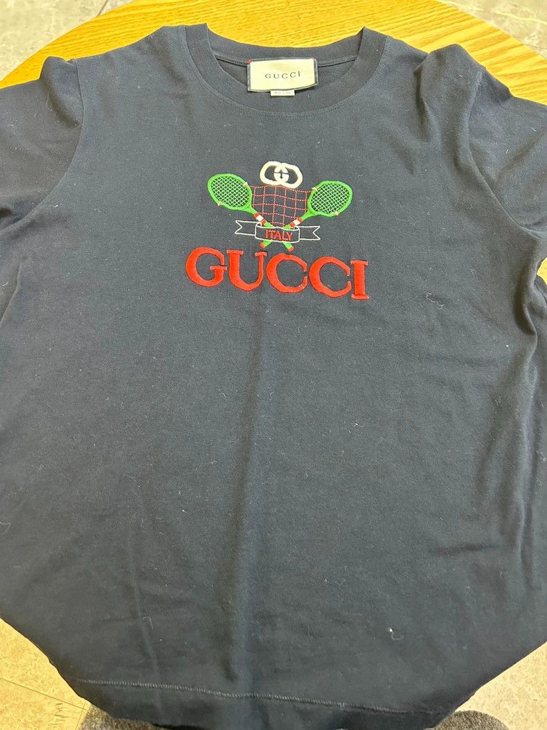 Gucci GucciBlack logo letter embroidery cotton round-neck short-s Size US S / EU 44-46 / 1 - 1 Thumbnail