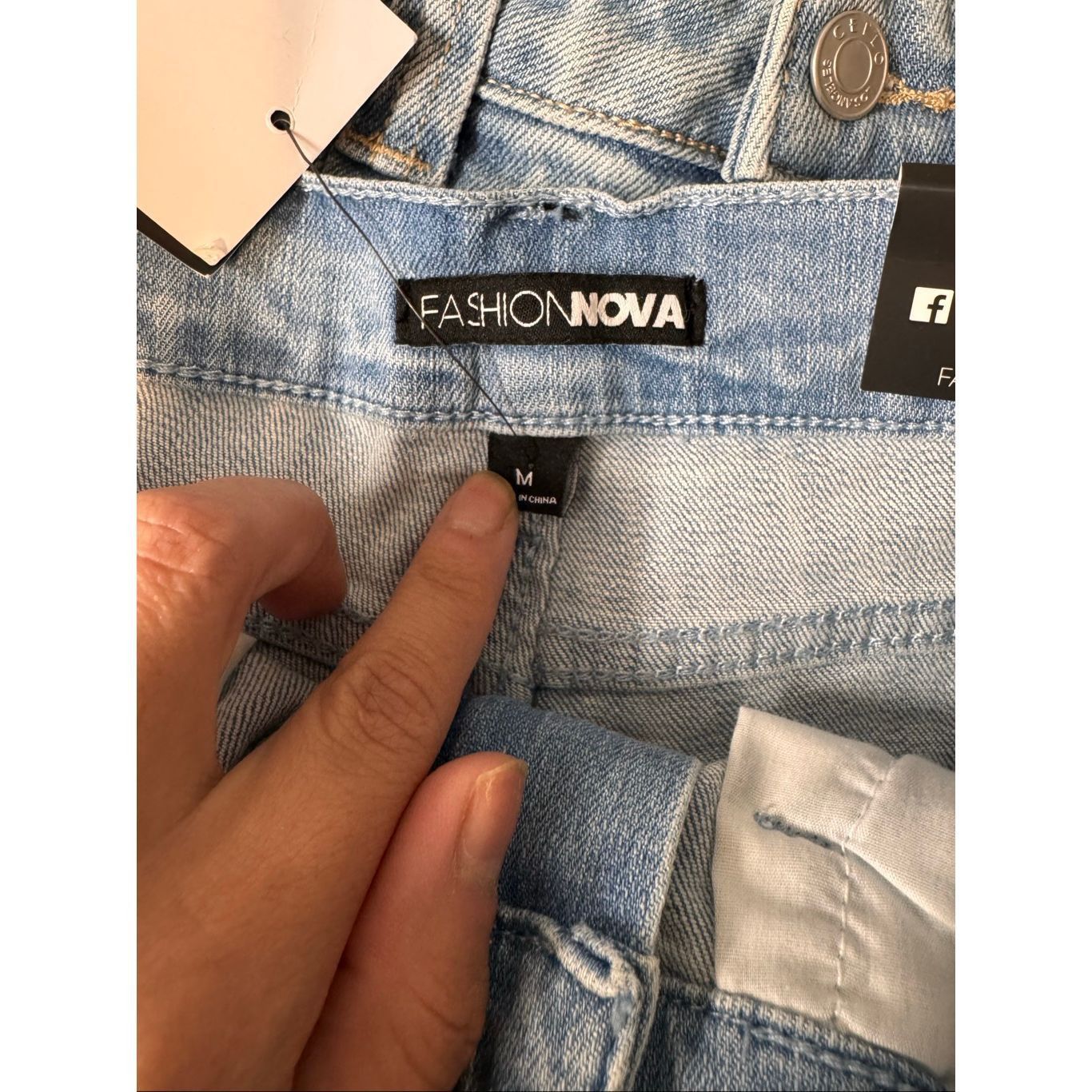 Other Fashion Nova Distressed Denim Shorts | High-Waisted Frayed Jean Shorts Size Medium Size 28" / US 6 / IT 42 - 3 Thumbnail