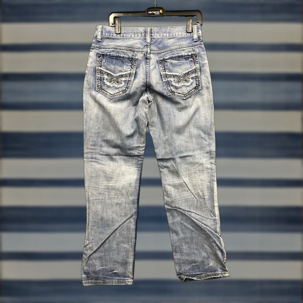 Vintage Helix Jeans Mens 30x30 Straight Leg Baggy Skater Y2K Buckle Cross Grunge Punk Jeans Size US 30 / EU 46 - 1 Thumbnail